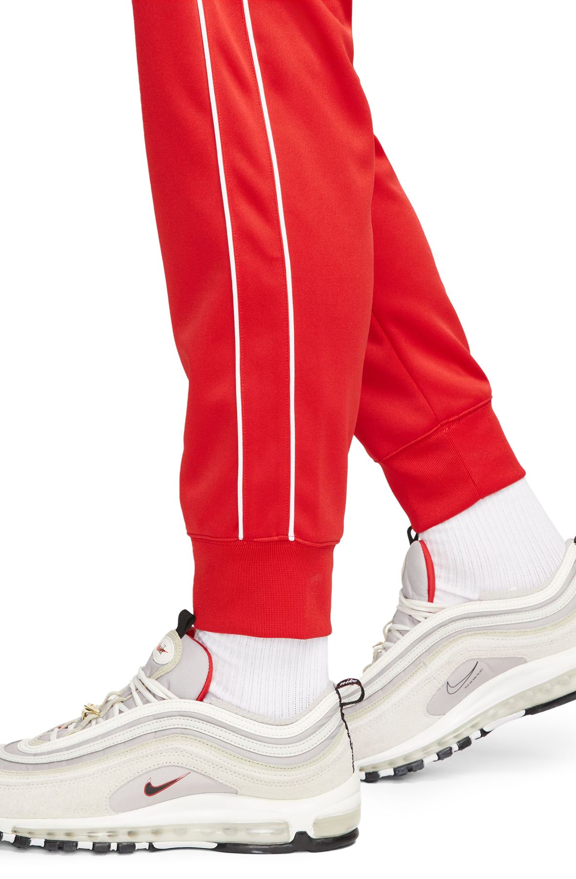 Nike Sportswear Club Polyknit Red & White Jogger Sweatpants