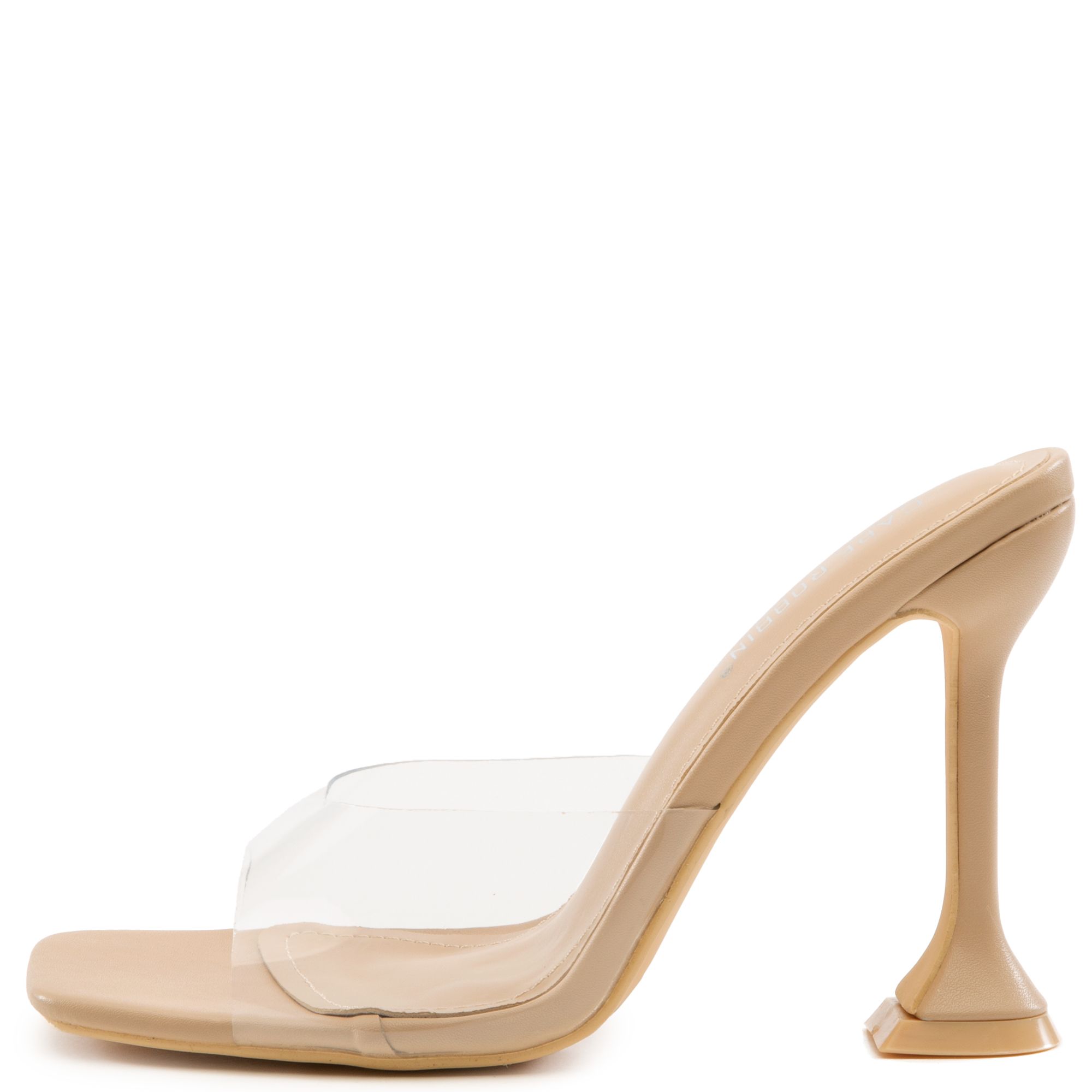 Cape Robbin Macaroon Clear Block Heel Sandals