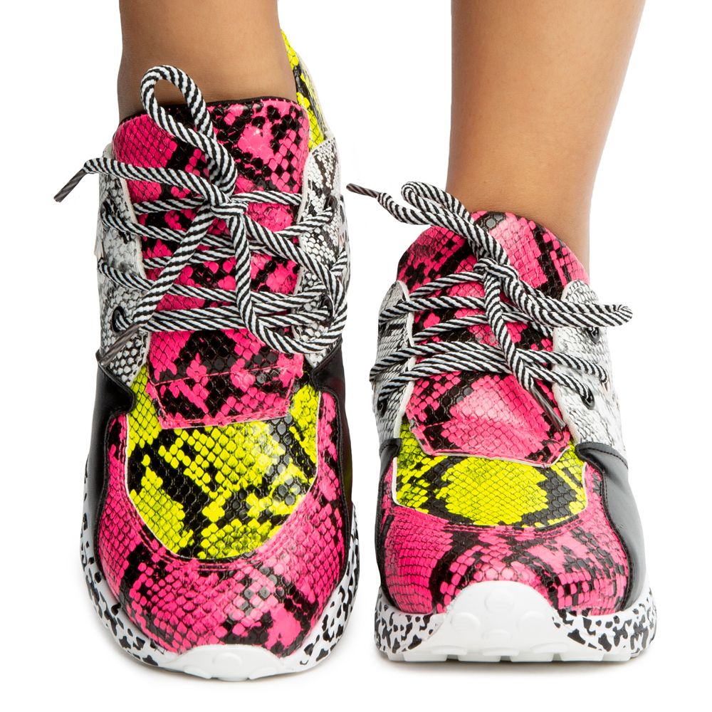 yukie kita YOKI SHOES Kita Platform Sneakers KITA-PNK - Shiekh