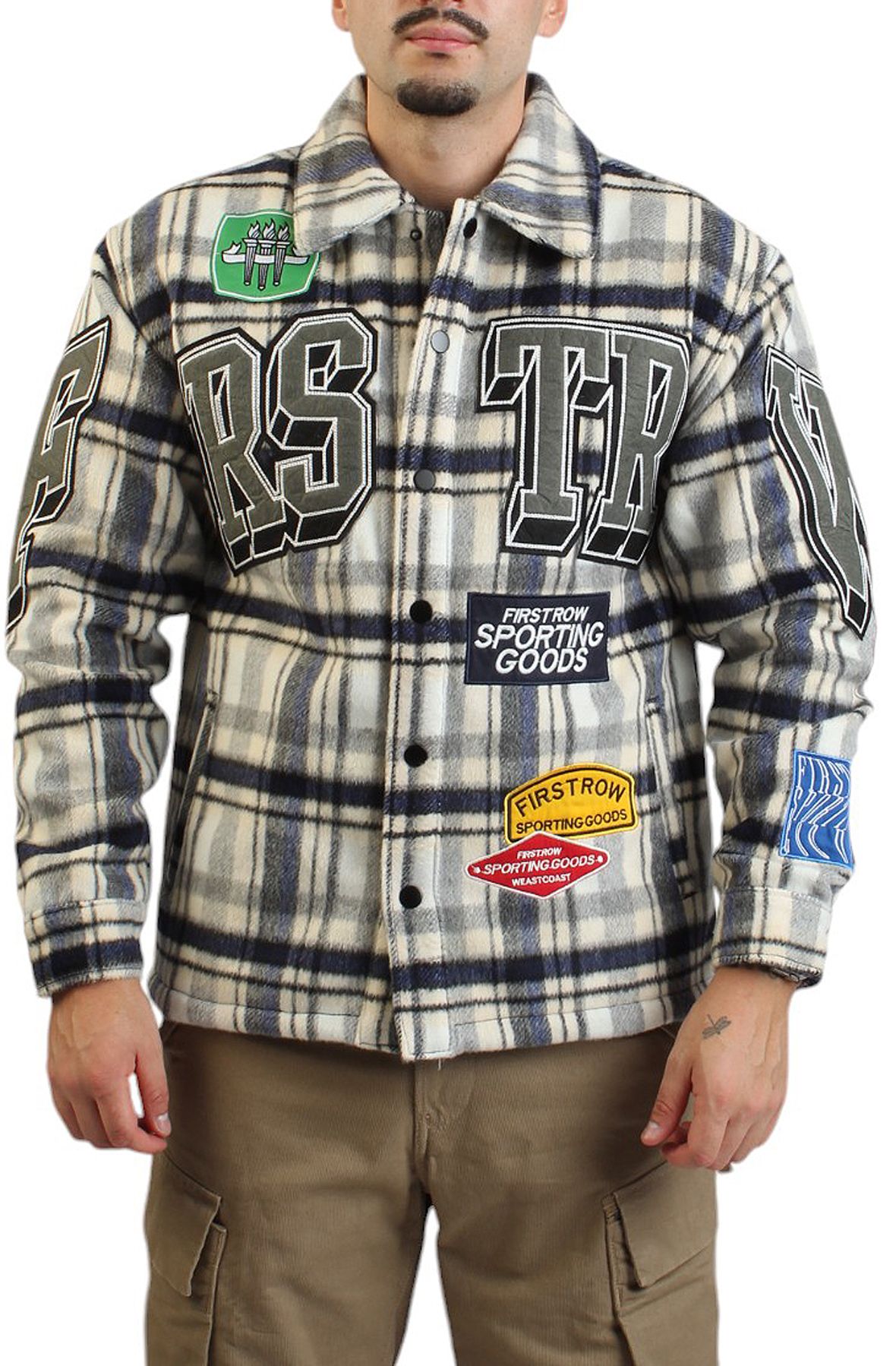 その他 fetch FIRST ROW Poplin Patch Shacket FRJ2067-HGREY - Shiekh