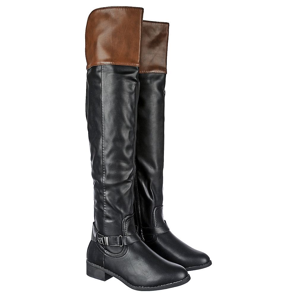NATURE BREEZE Women's Leather Riding Boot Ralph01H RALPH01H Shiekh