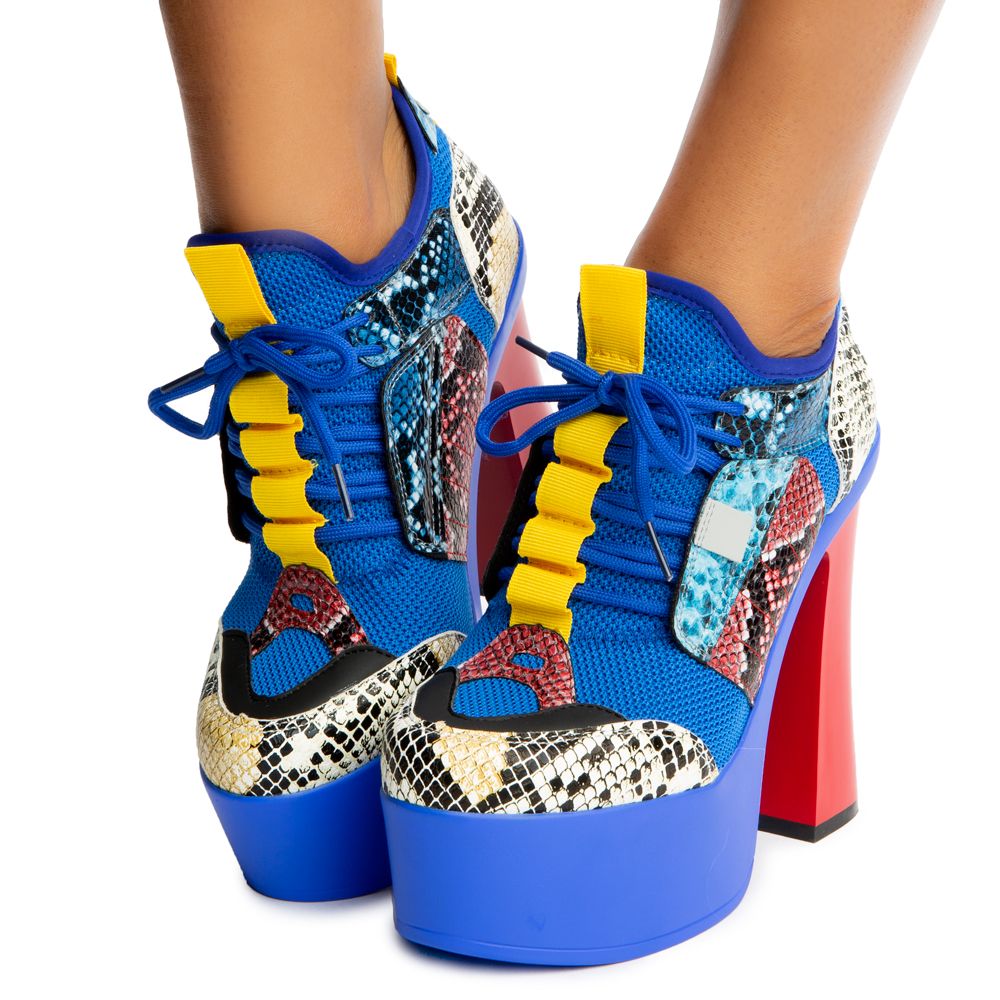 ANTHONY WANG Zucchini01 Platform High Heels ZUCCHINI01SNAKE PU Shiekh