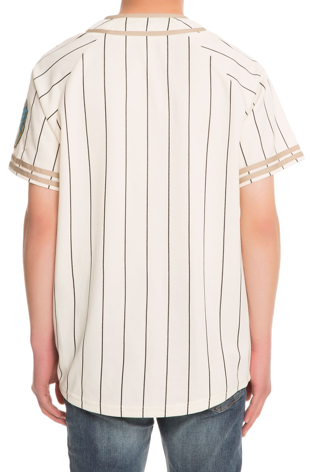 all white baseball shirt