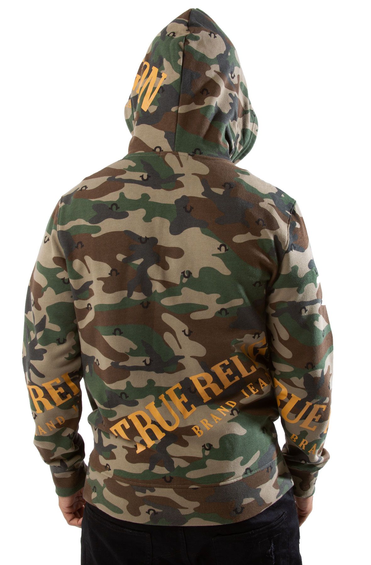 True Religion Camo Logo Zip Crop Hoodie & Track Short buy XS