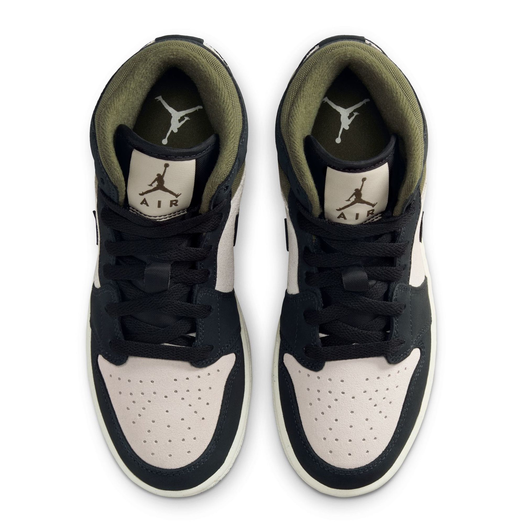 ニャオワン Nike Air Jordan 1 Mid Reverse Panda White Black DQ8426-132 Mens