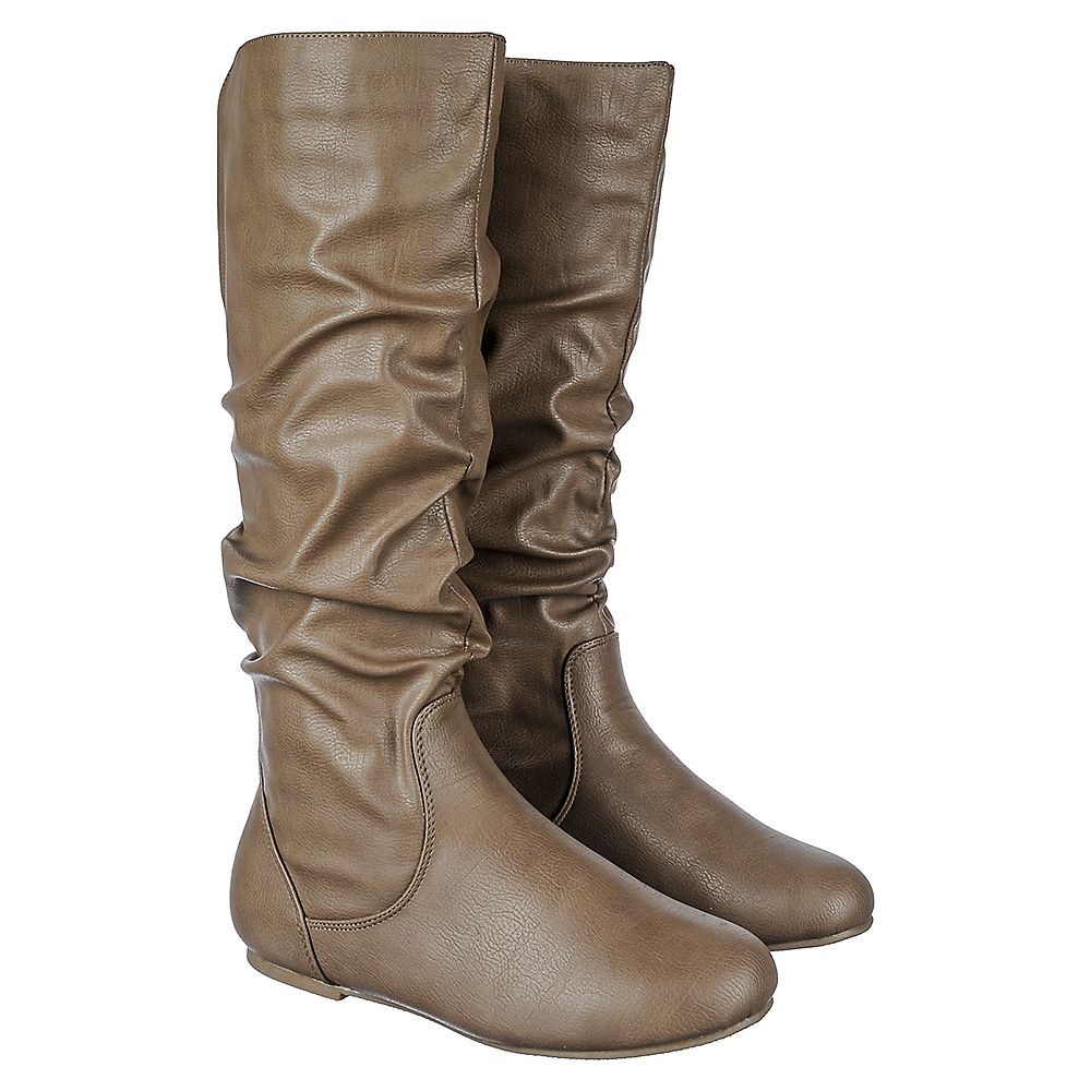 SHIEKH Women's MidCalf Flat Boot Kalisa89 KALISA89/TAUPE Shiekh