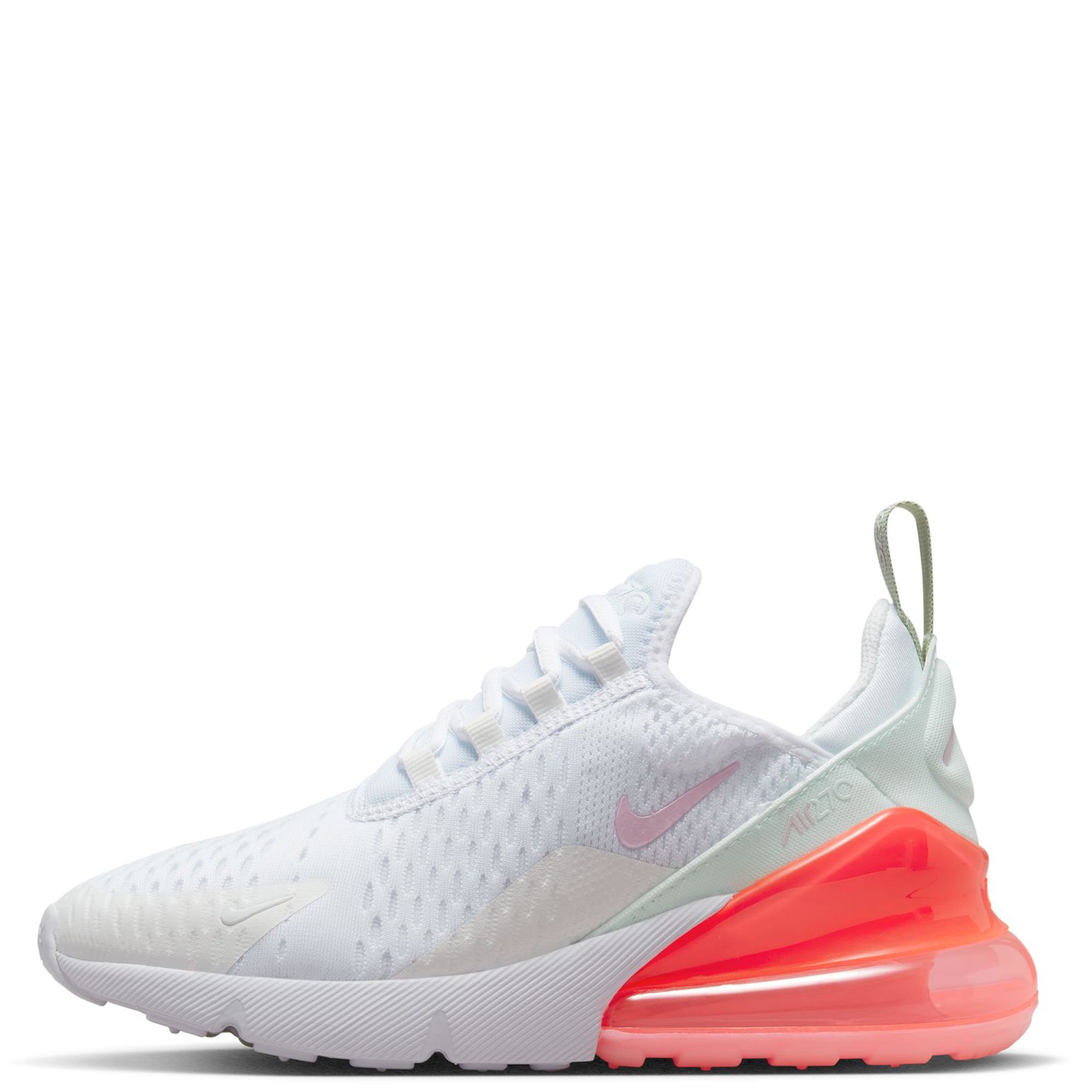 white pink and green air max 270