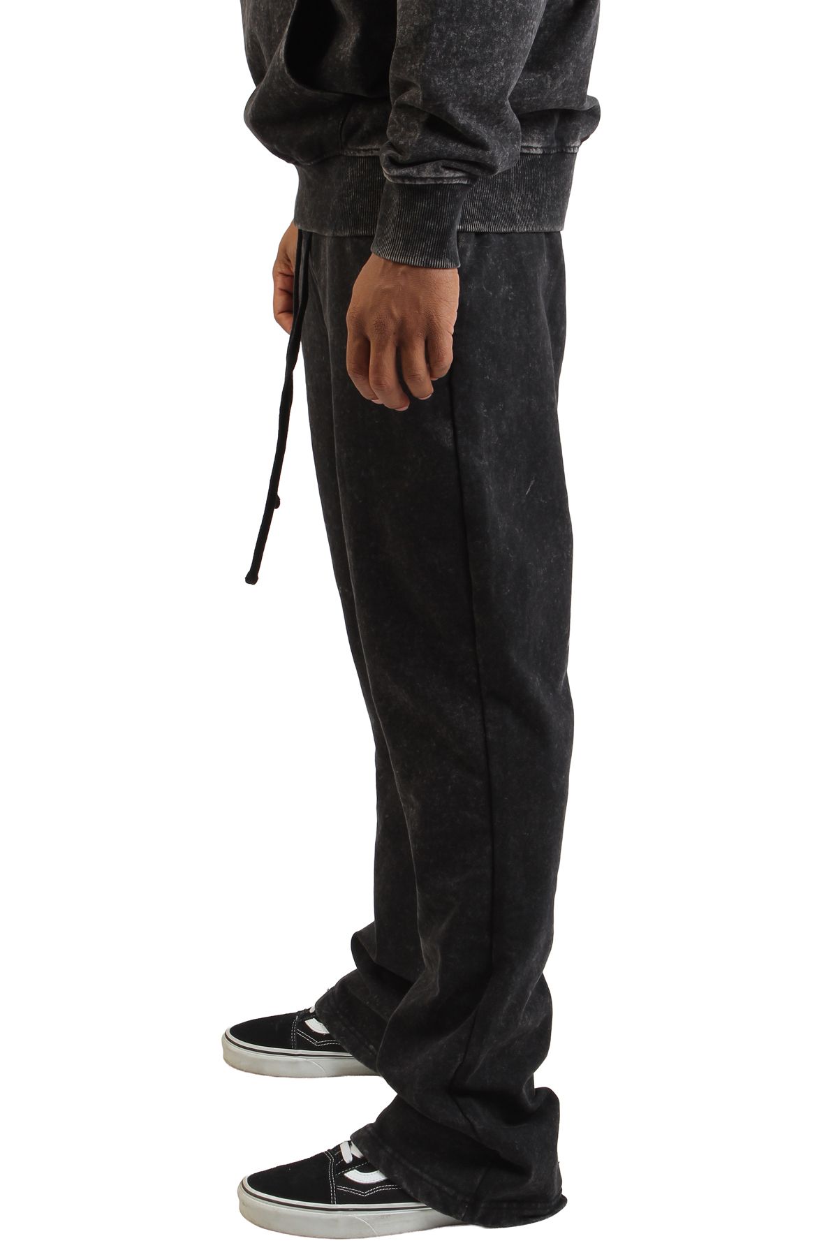 REBEL MINDS フレアスウェットパンツ　サイズS REBEL MINDS Fleece Flared Pants 952-401ABLK - Shiekh