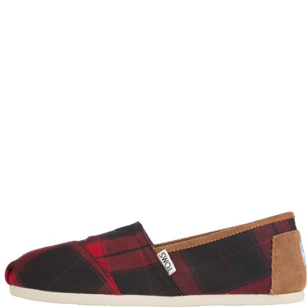 Tom TOMS Toms for Woman: Classic and Black Plaid Woven Flats 10008945