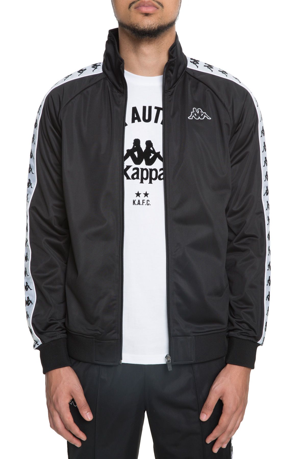 Black and white kappa jacket online