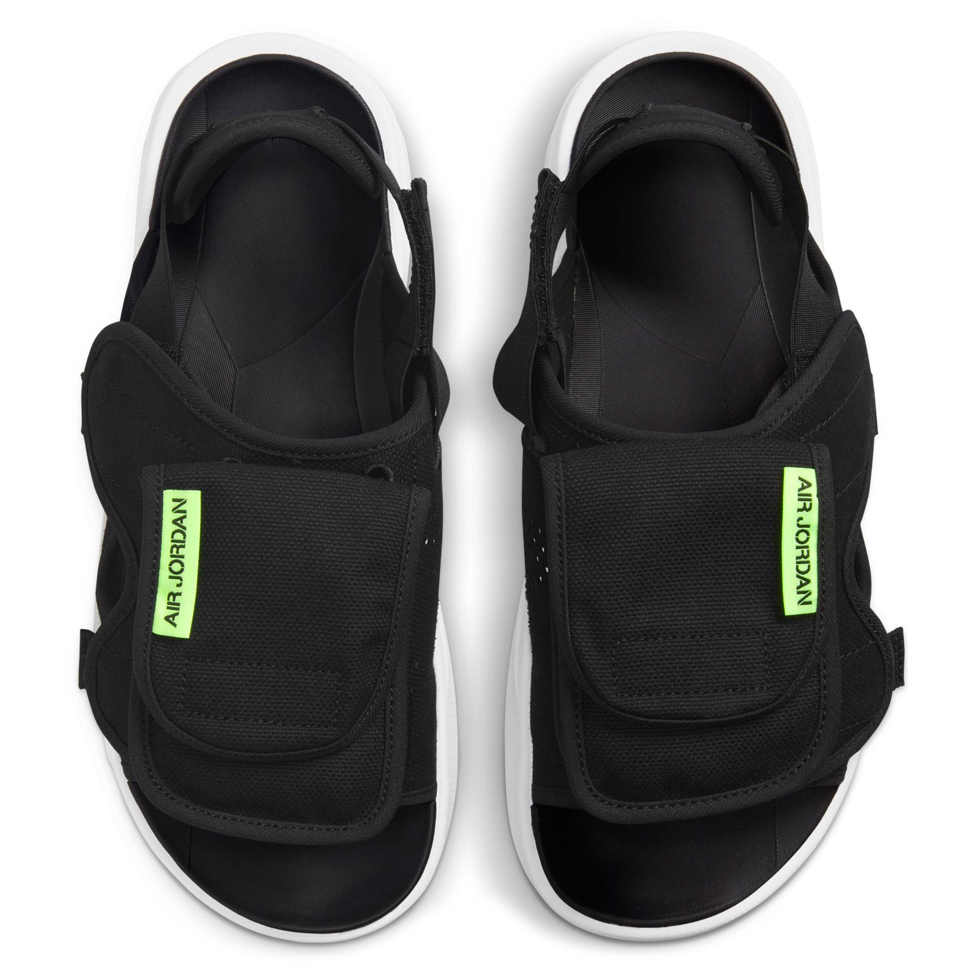 Jordan slide black/white ghost green-black high quality size 8