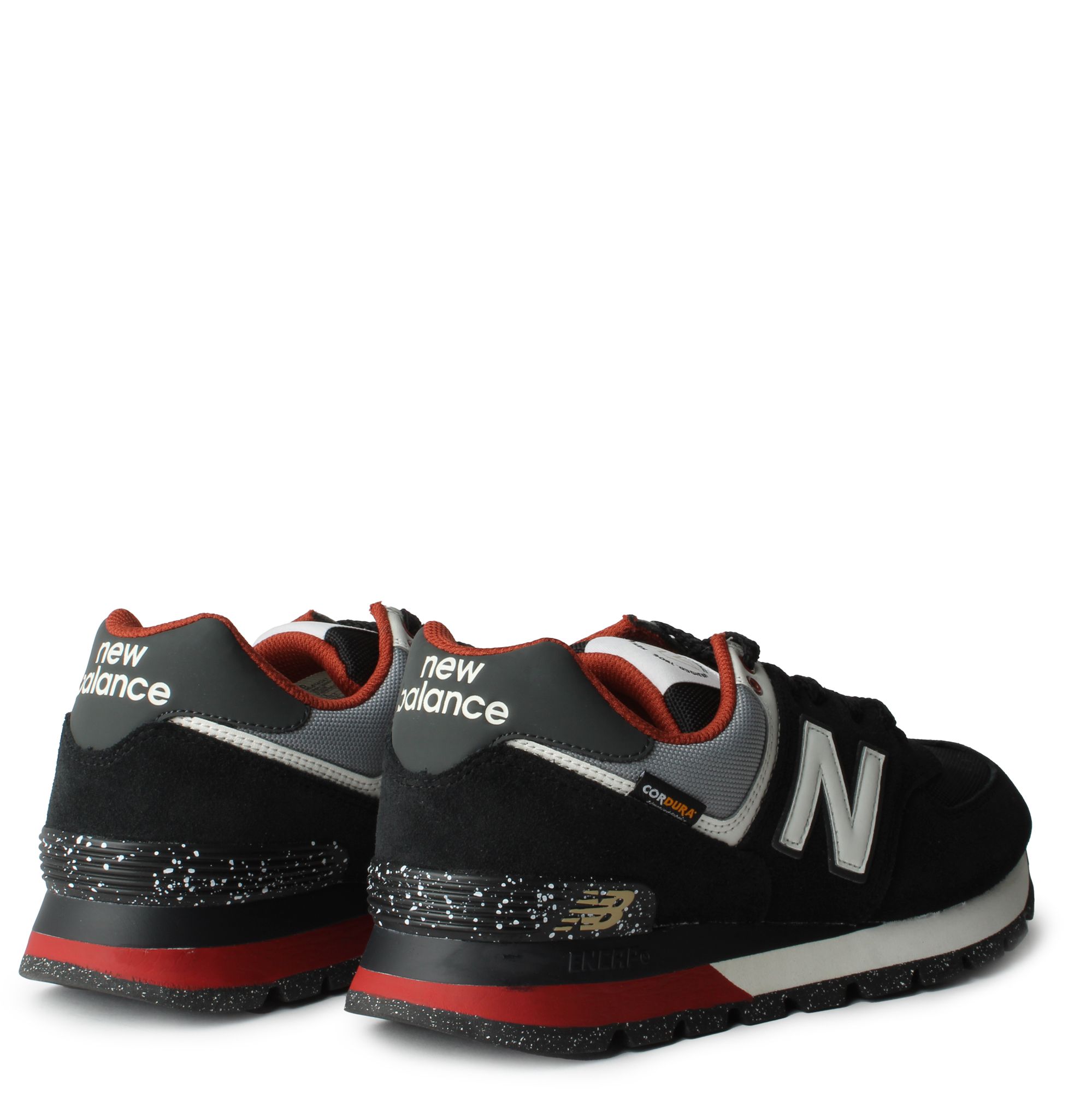 New balance 574 black red best sale