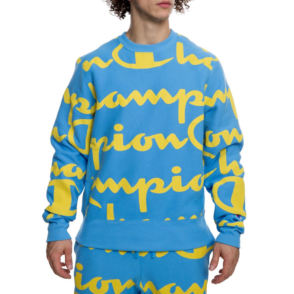 CHAMPION REVERSE WEAVE ALL OVER PRINT CREW S2973 11567 CW08 LBG Shiekh