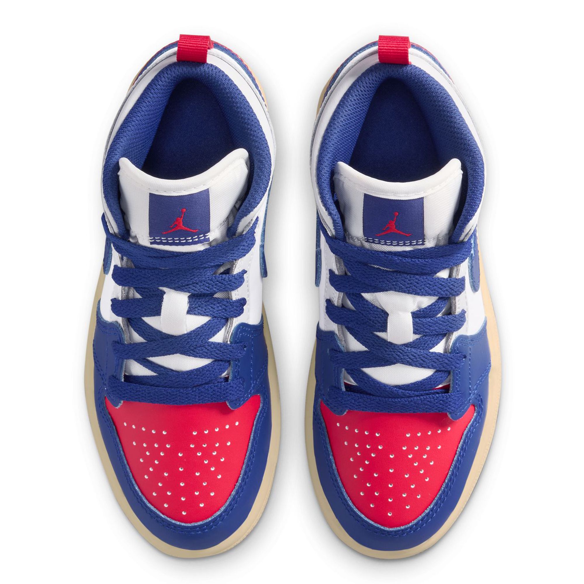 red and blue shoes jordans