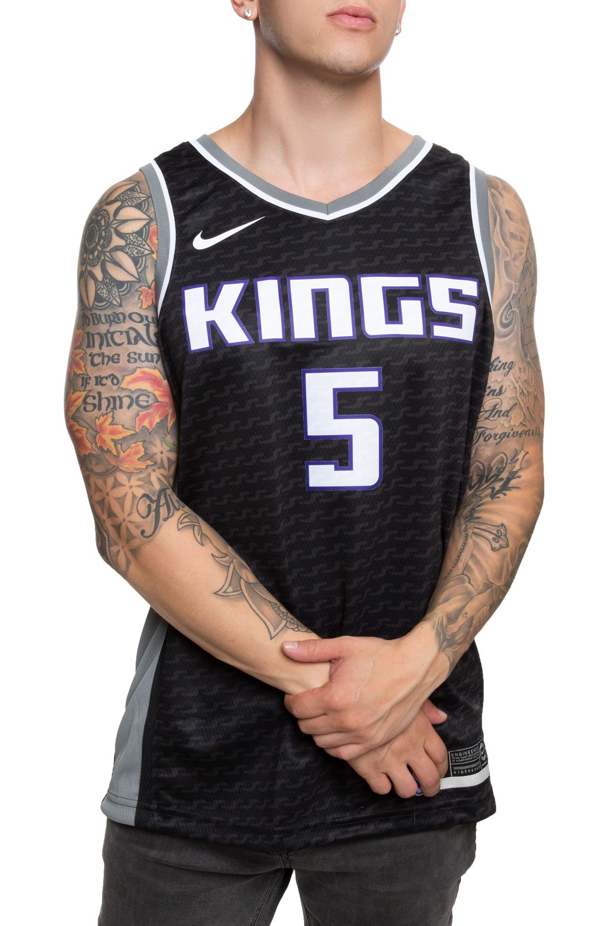 De'Aaron Fox Signed Sacramento Kings Custom on Court Style Jersey