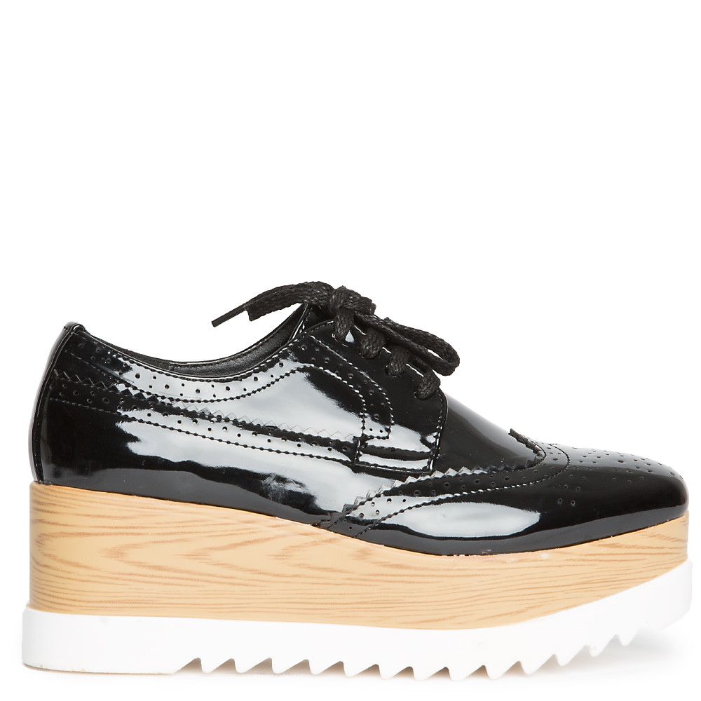 UNKNOWN Mena-01 Platform Lace-Up Dress Shoe MENA-01/BLACK - Shiekh