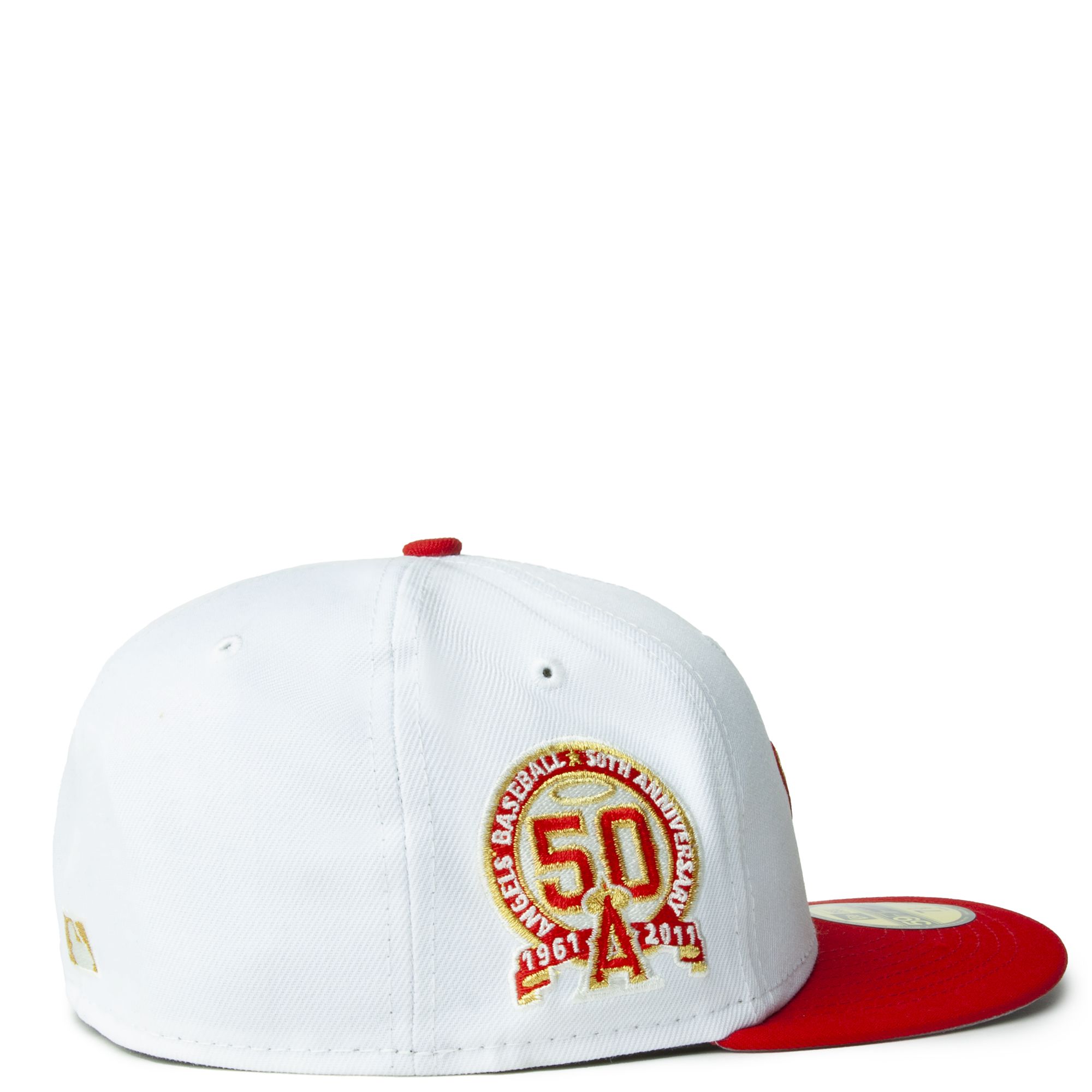 Los Angeles Angels 50th Anniversary Red Gray Brim New Era Fitted