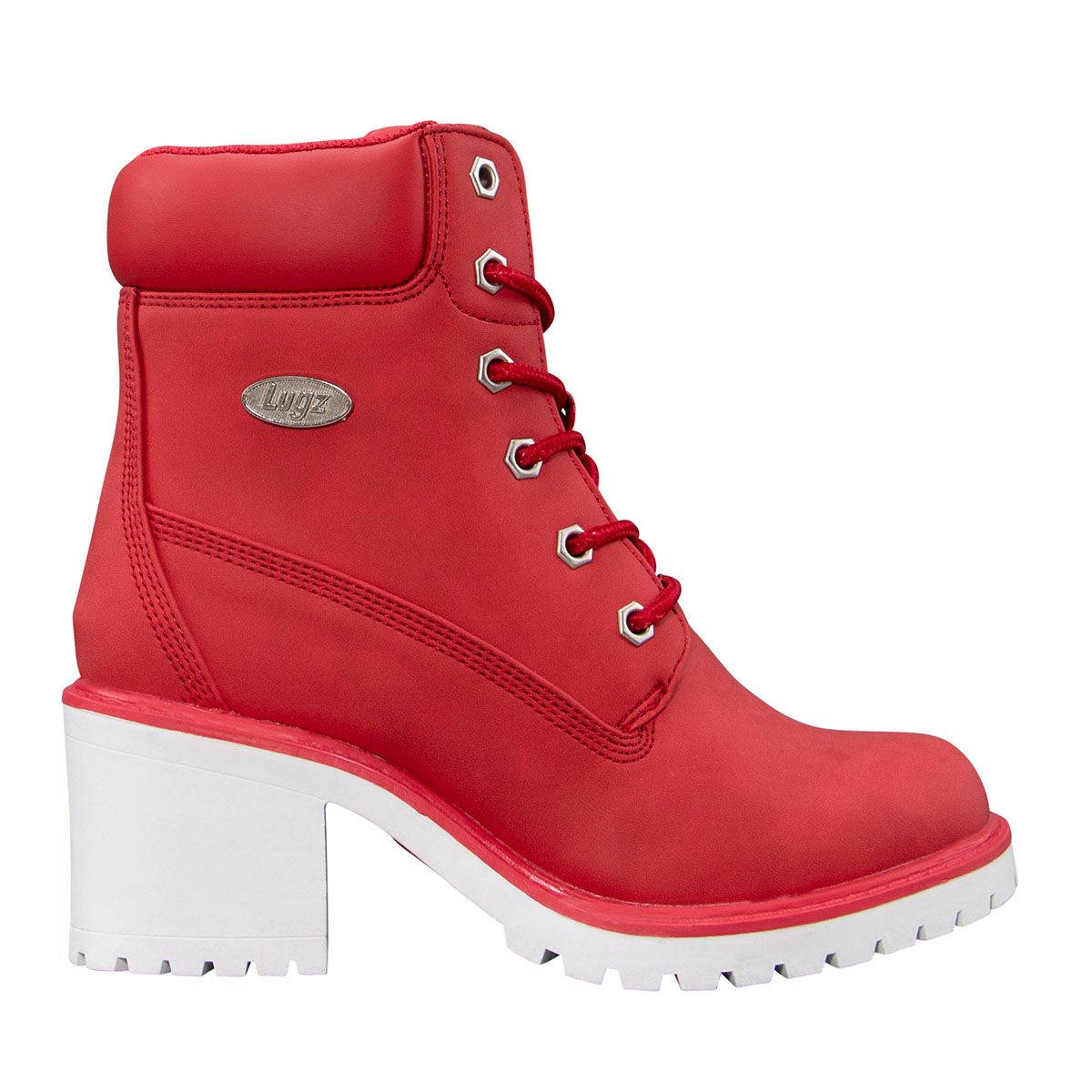 Red store lugz boots