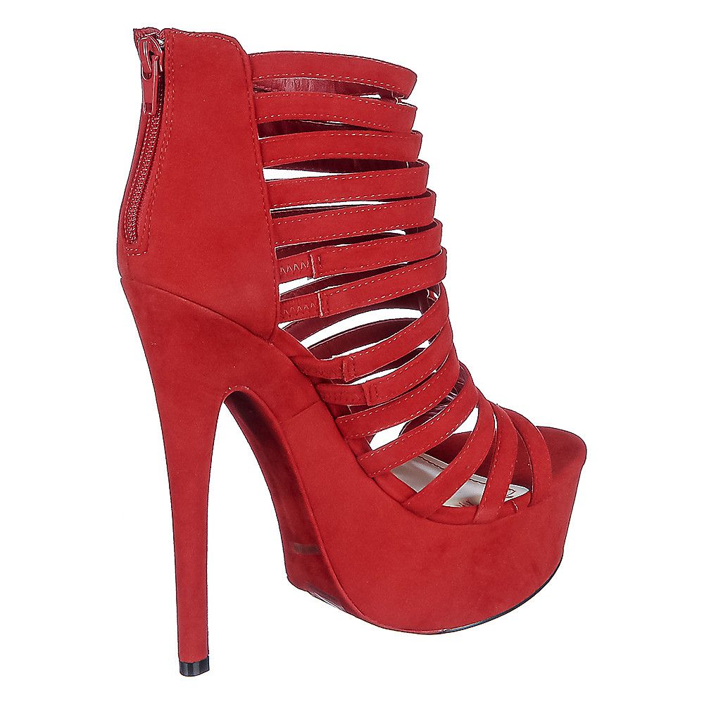 ANNE MICHELLE Women's Imac-08 High Heel Platform Shoe JPM IMAC-08/RED ...