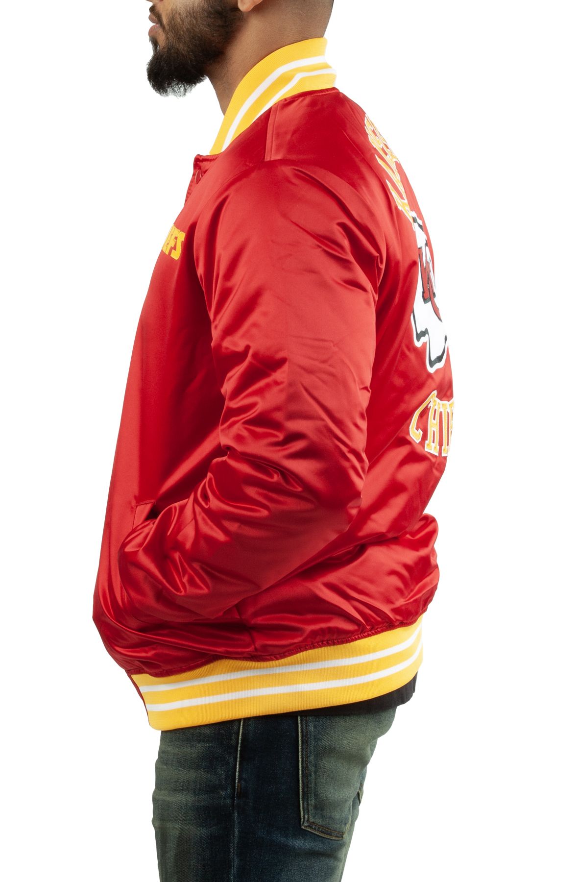 KANSAS CITY CHIEFS LIGHTWEIGHT SATIN JACKET STJKMG18013-KCCSCAR1