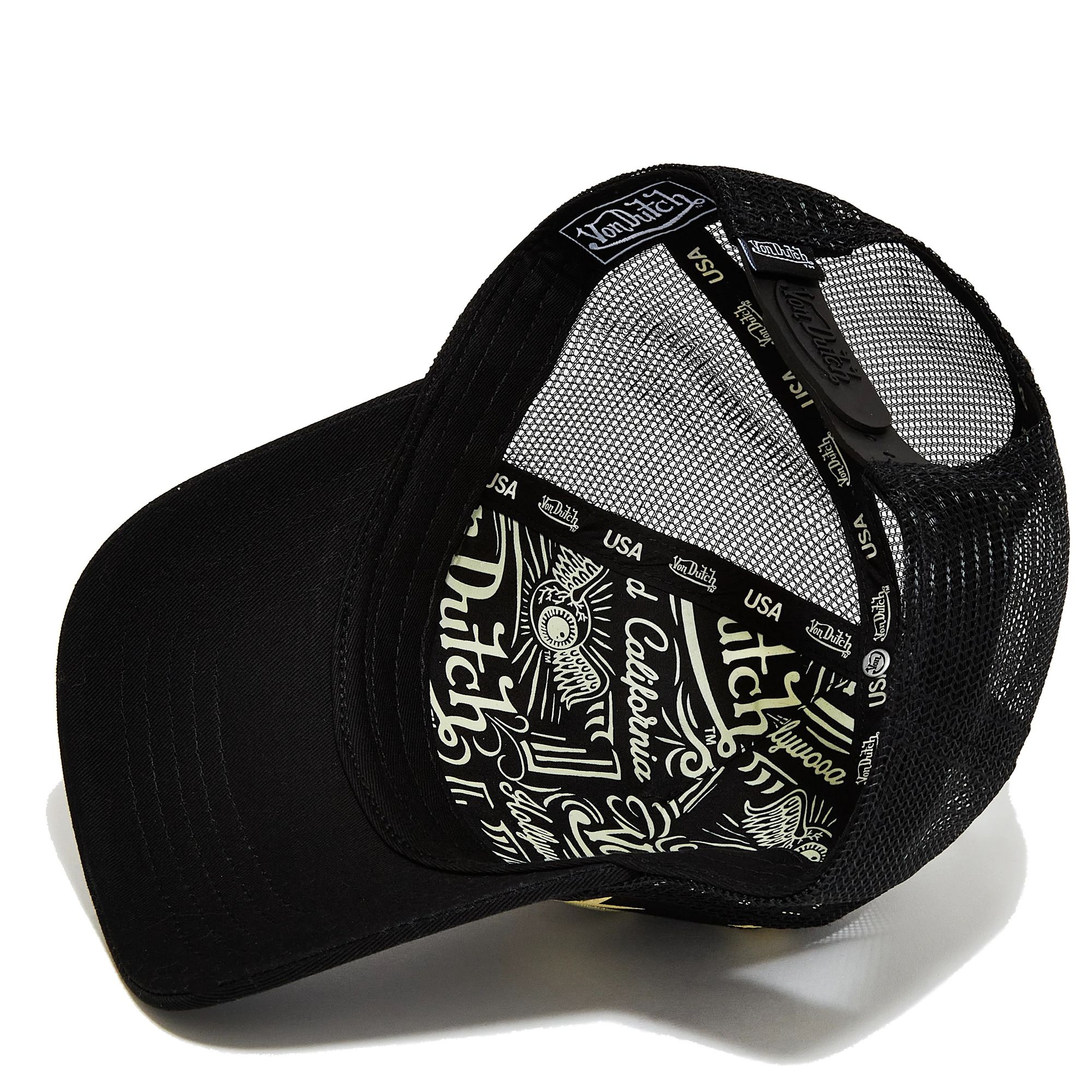 【Von Dutch】ロゴ 黒 トラッカーメッシュキャップ 新品 Von Dutch メッシュキャップ ボンダッチ Y2Kファッション