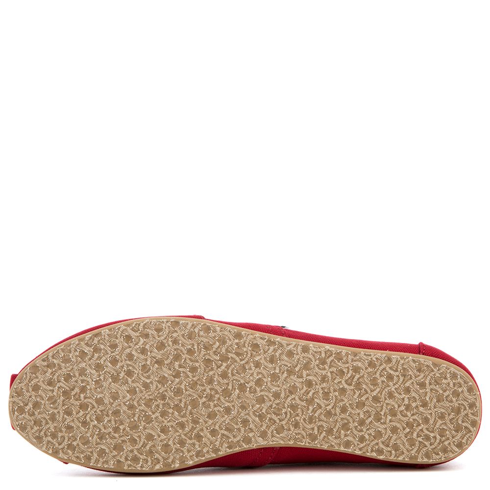 red canvas flats