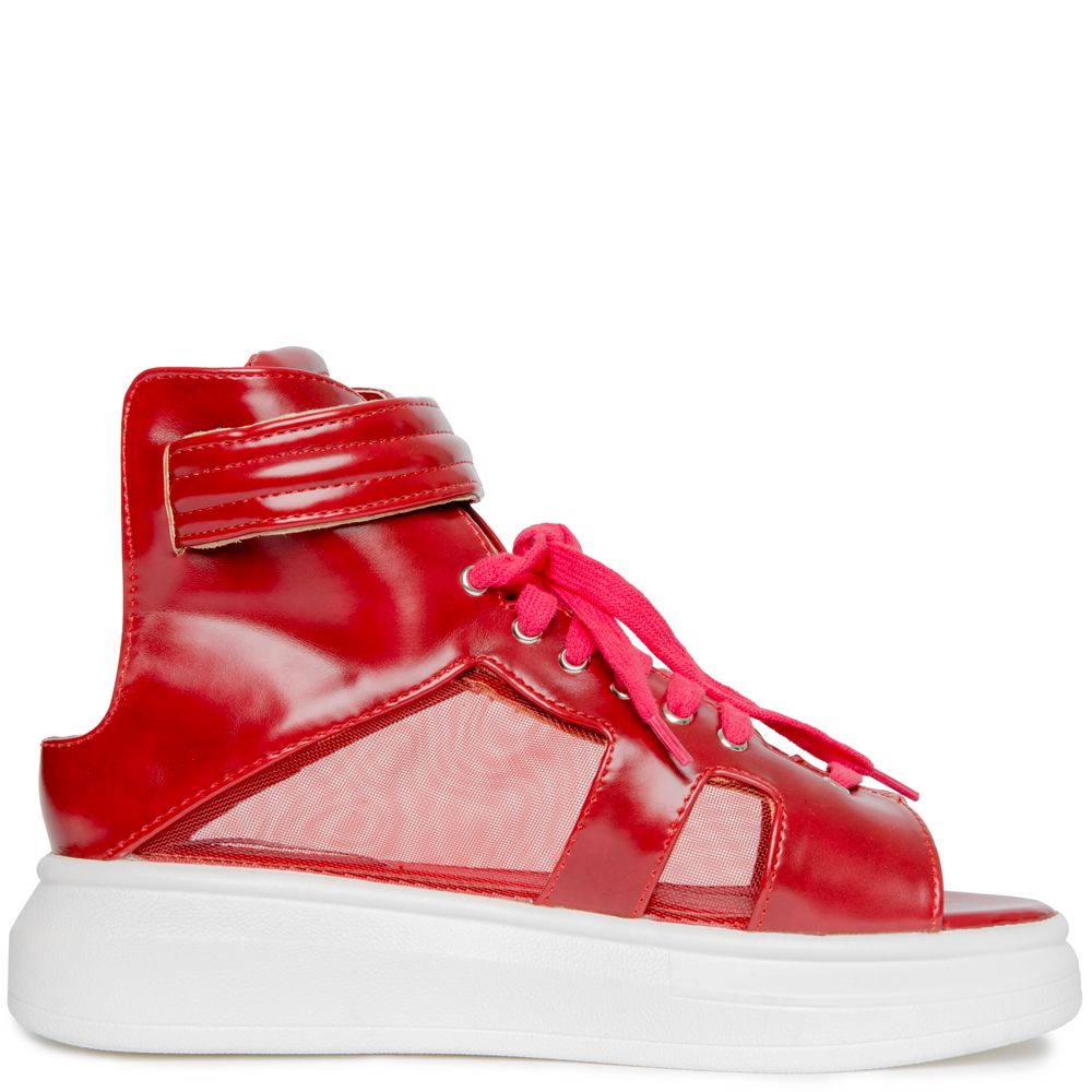 CAPE ROBBIN Forever-7 Women's Sneakers FOREVER-7/RED - Shiekh