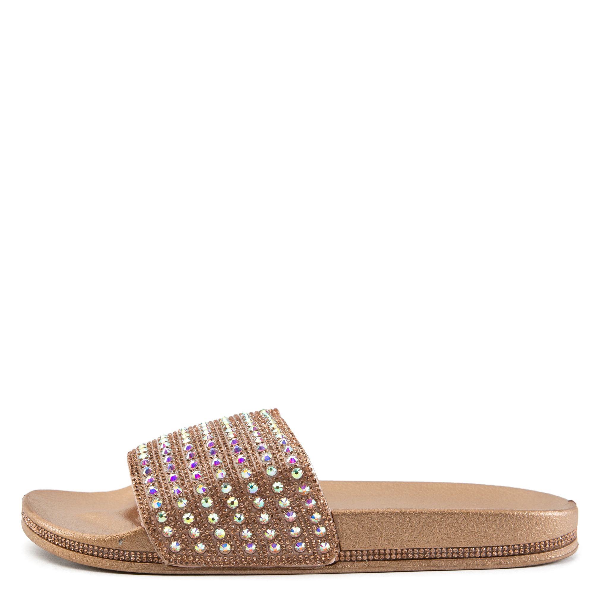 rose gold rhinestone slides