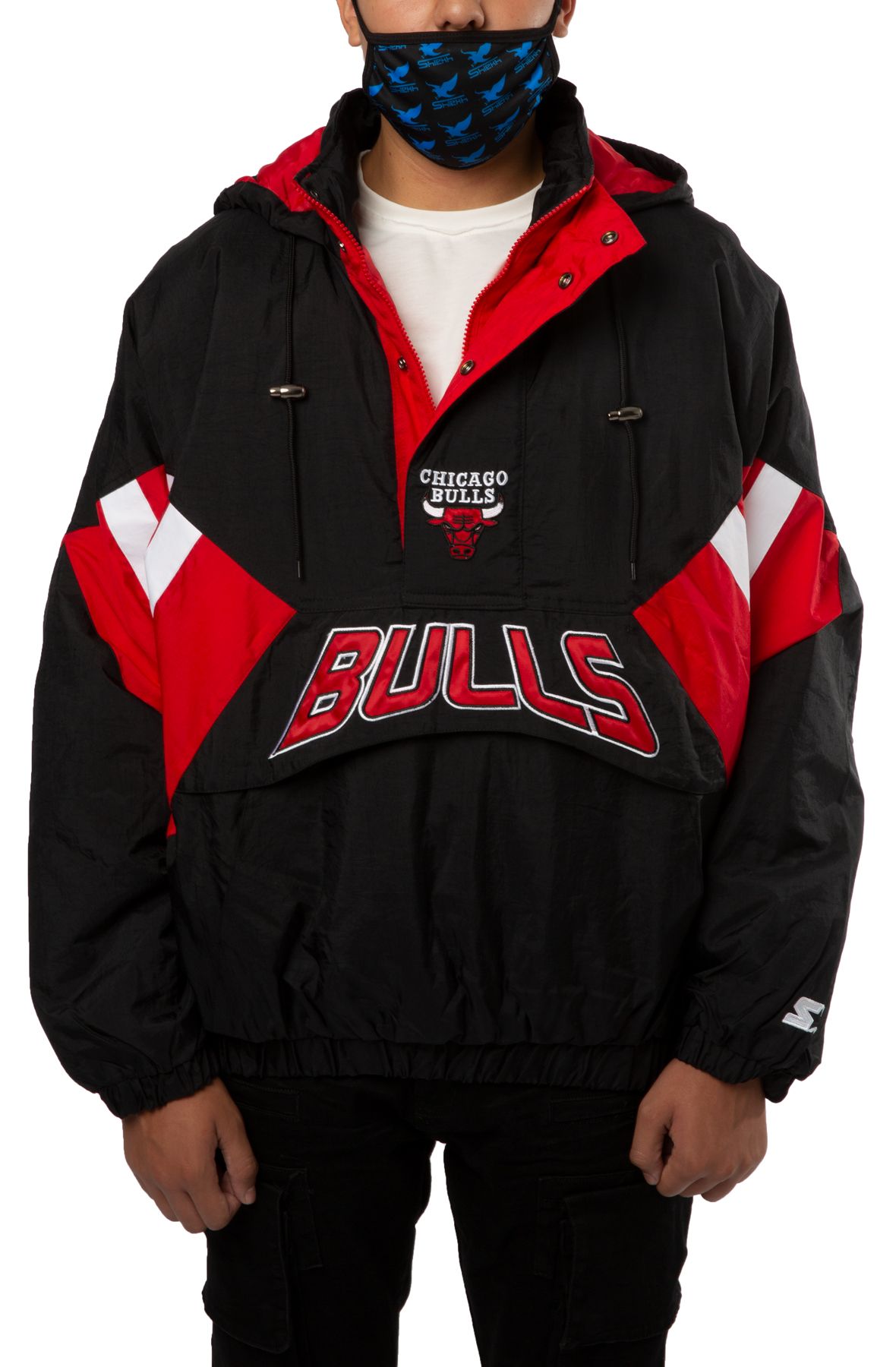 Starter Chicago Bulls Home Team Half-Zip Jacket XL / Bulls Red Mens Outerwear
