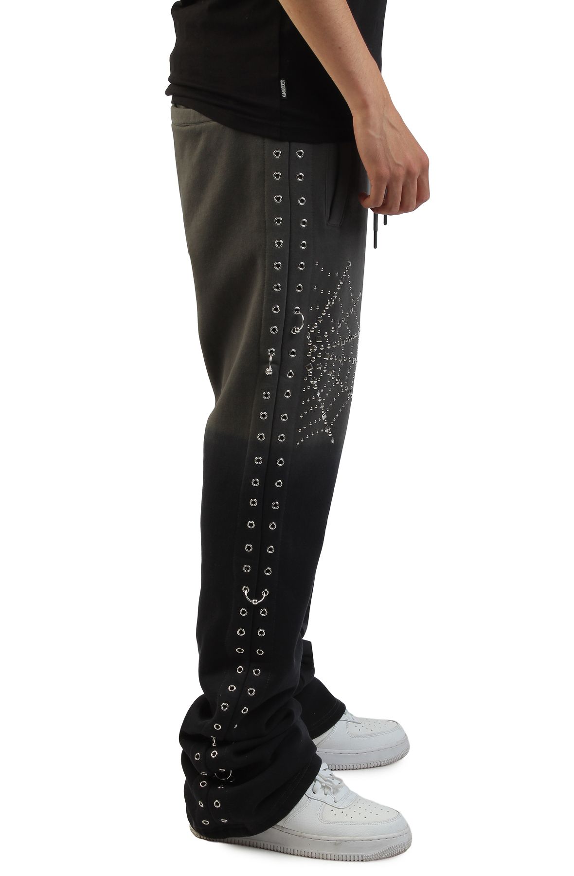 SMOKE RISE Stacked No Rules Fleece Pants FP26S467SK-BLK - Shiekh