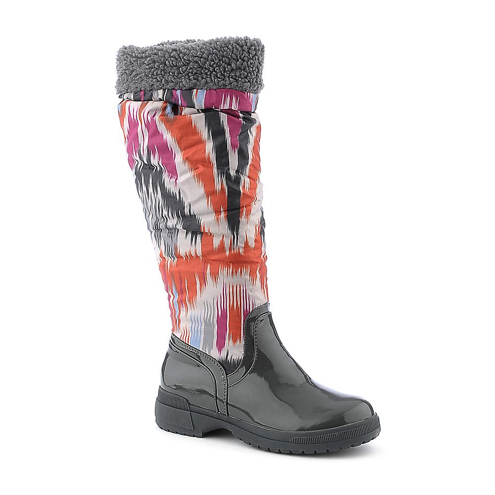 fur lined rain boots women's