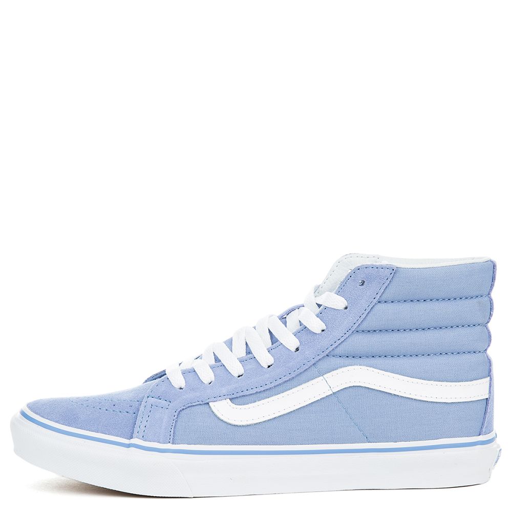 vans sk8 hi slim bel air blue & white shoes