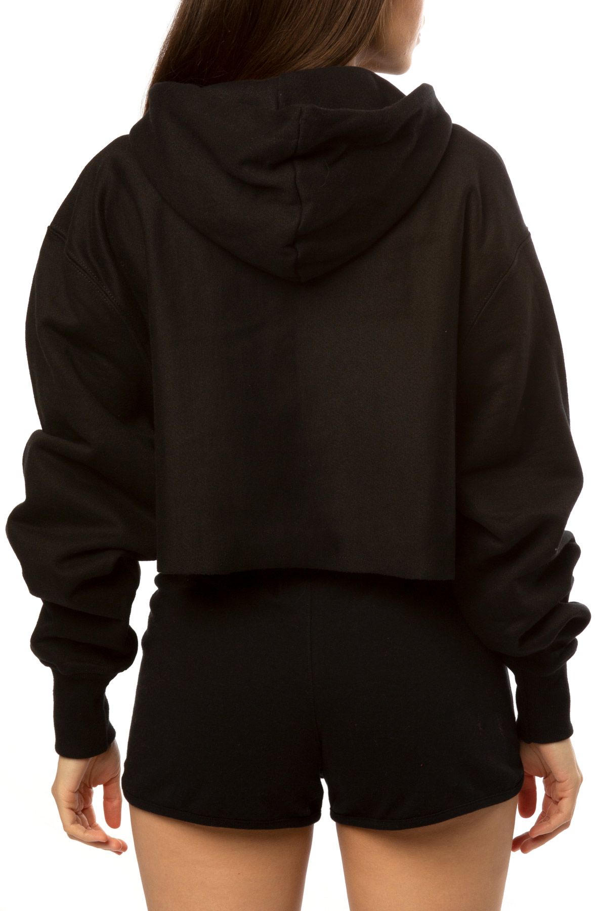 reverse weave cropped hoodie