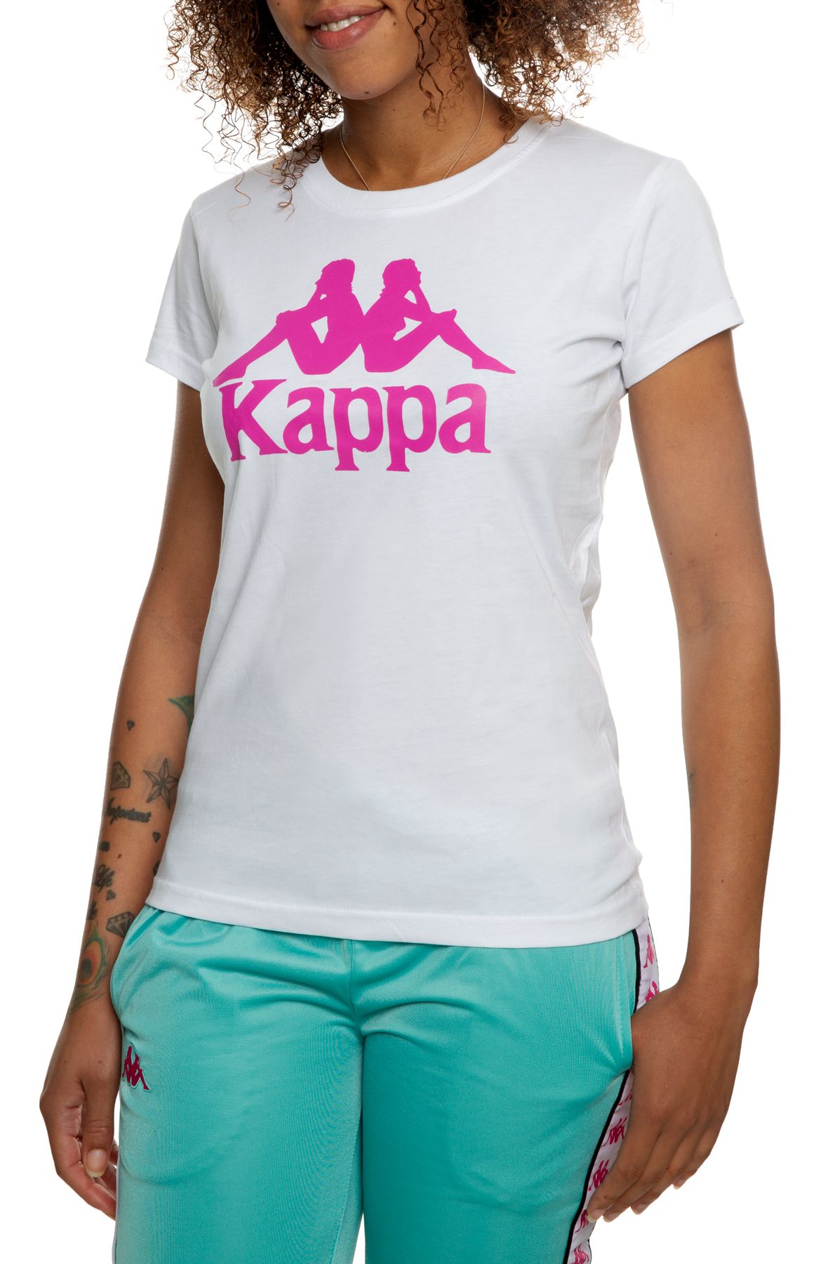 Kappa Yerri Auth Tee – Maglietta Donna A Maniche Corte, Sportiva, Con Logo Sul Petto