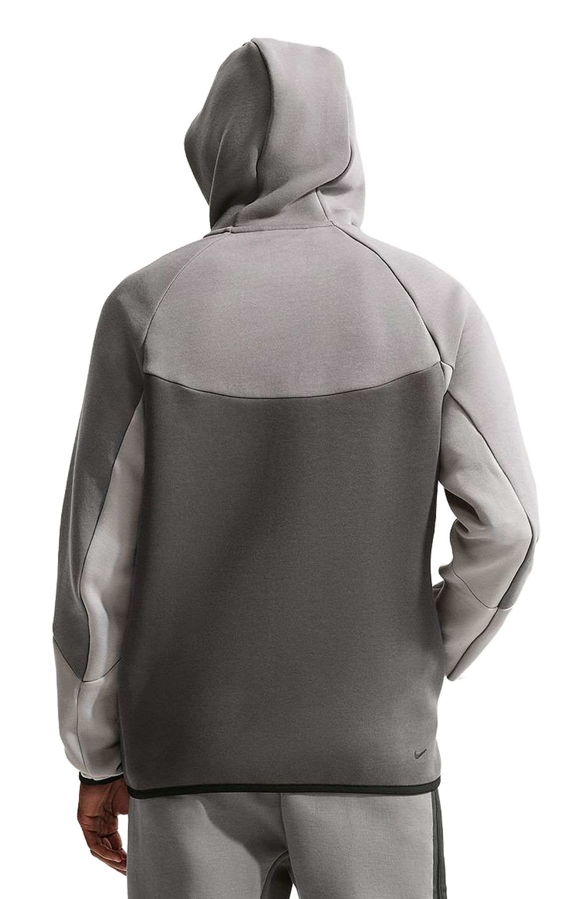 nike tech fleece zip hoodie platinum grey & white