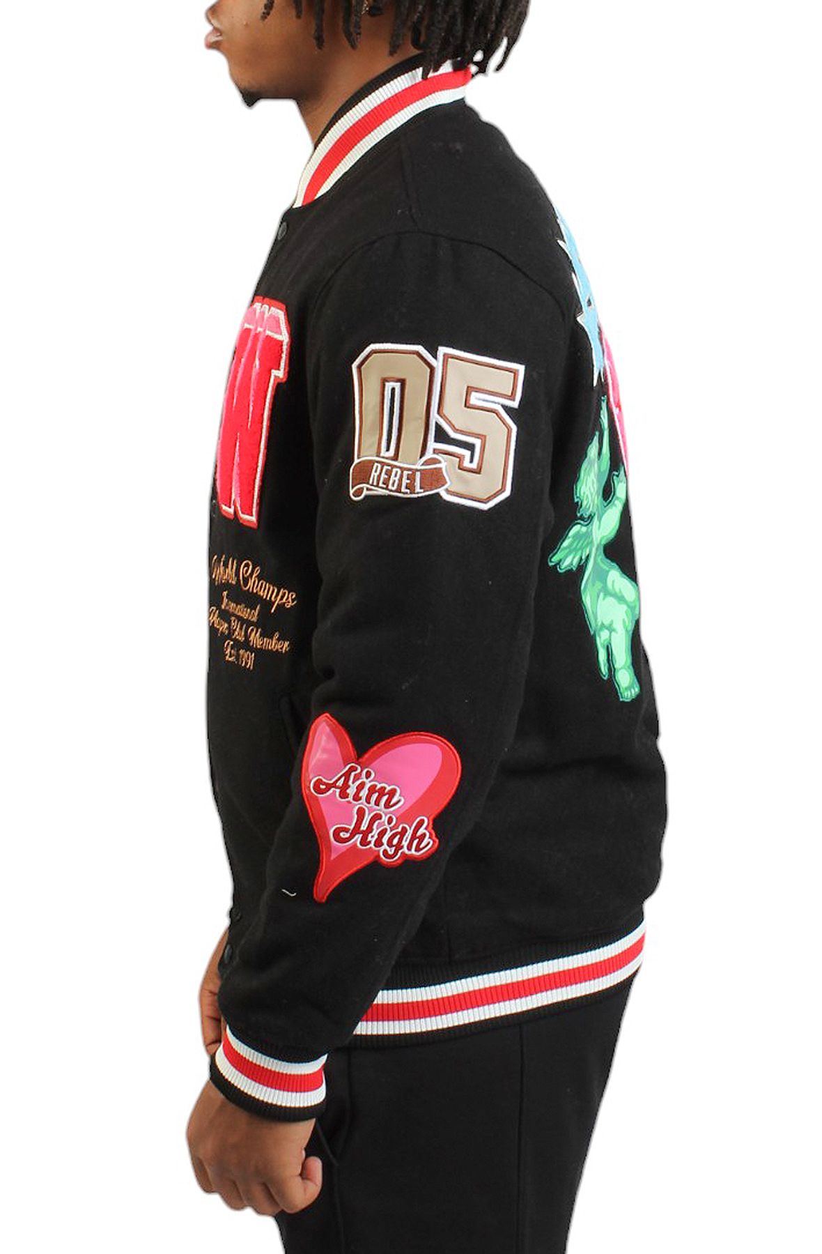 世界有名な FBRK Cherub Shiekh - 942-551BLK Jacket Varsity Rock ポケモンカードゲーム