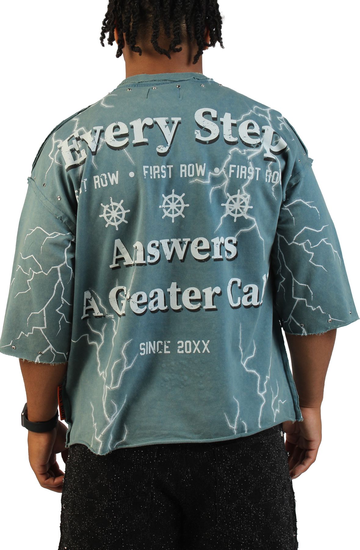 FIRST ROW Neptune Heavy T-Shirt FRM1053B-TEAL - Shiekh