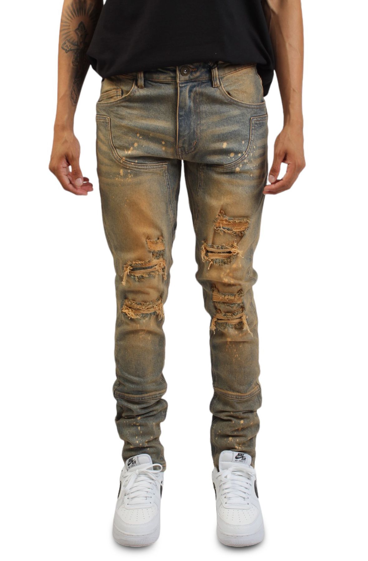 KDNK Carpentero Slim Jean KND4328-BLUE - Shiekh