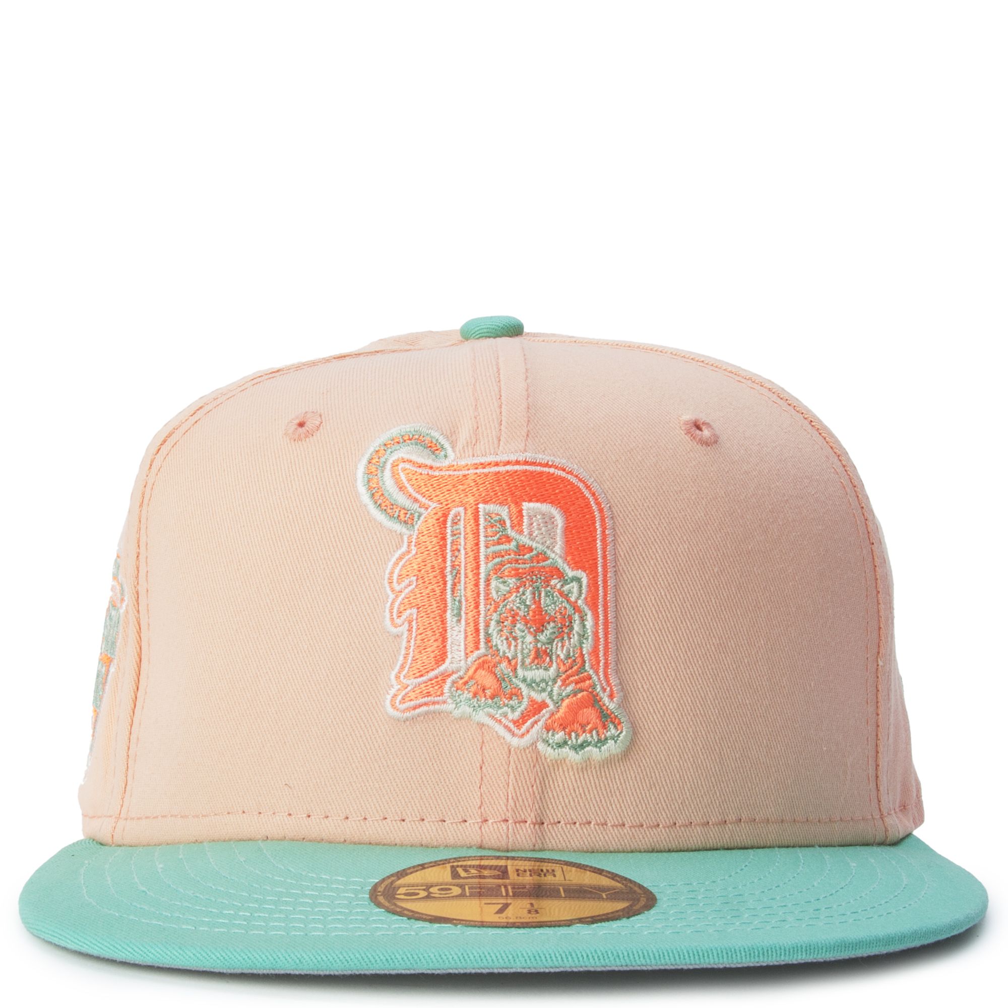 NEW ERA CAPS Detroit Tigers Peach Mint 59FIFTY Fitted Hat 70725283