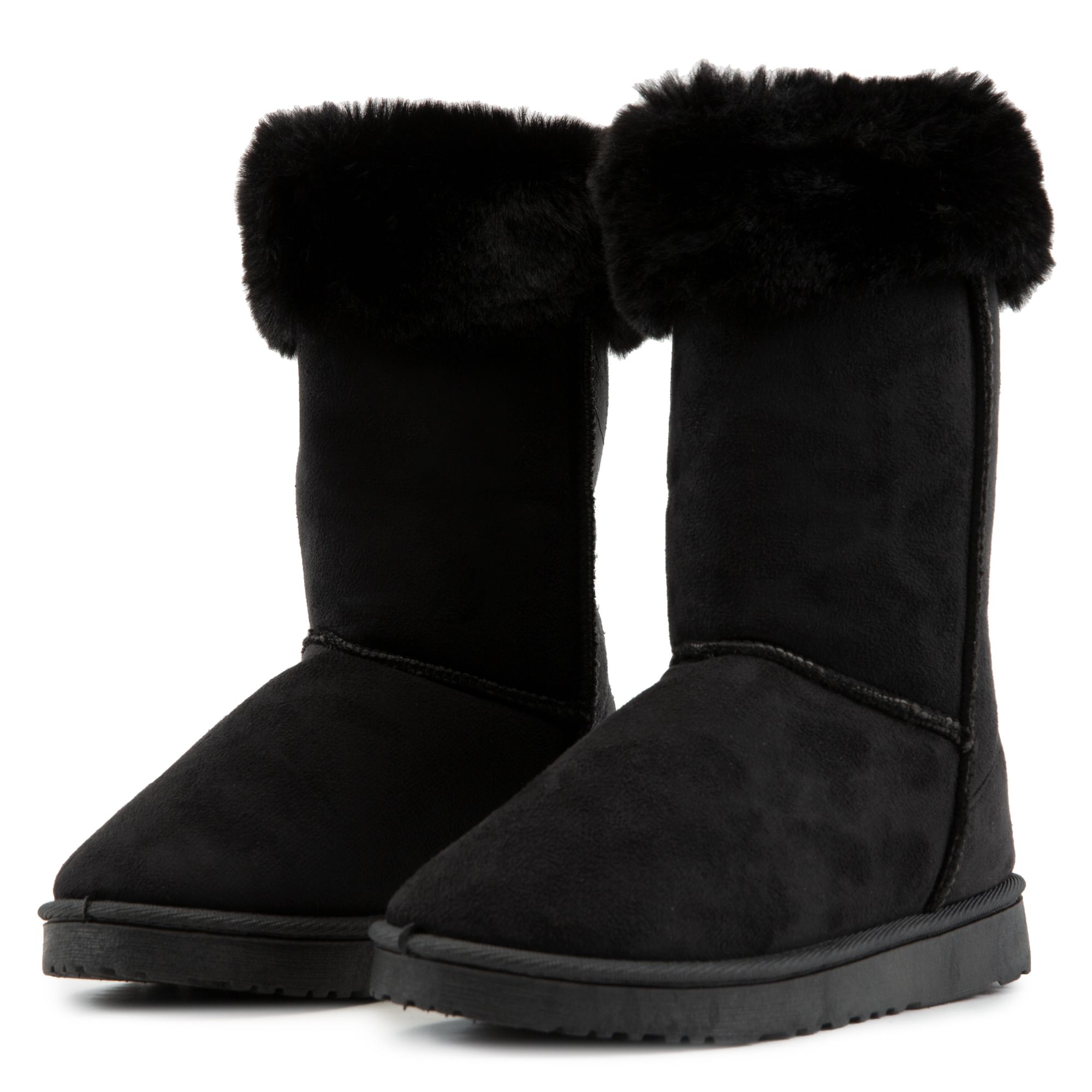 UNKNOWN Lexi-R001 Fur Booties R001-220-BLK - Shiekh