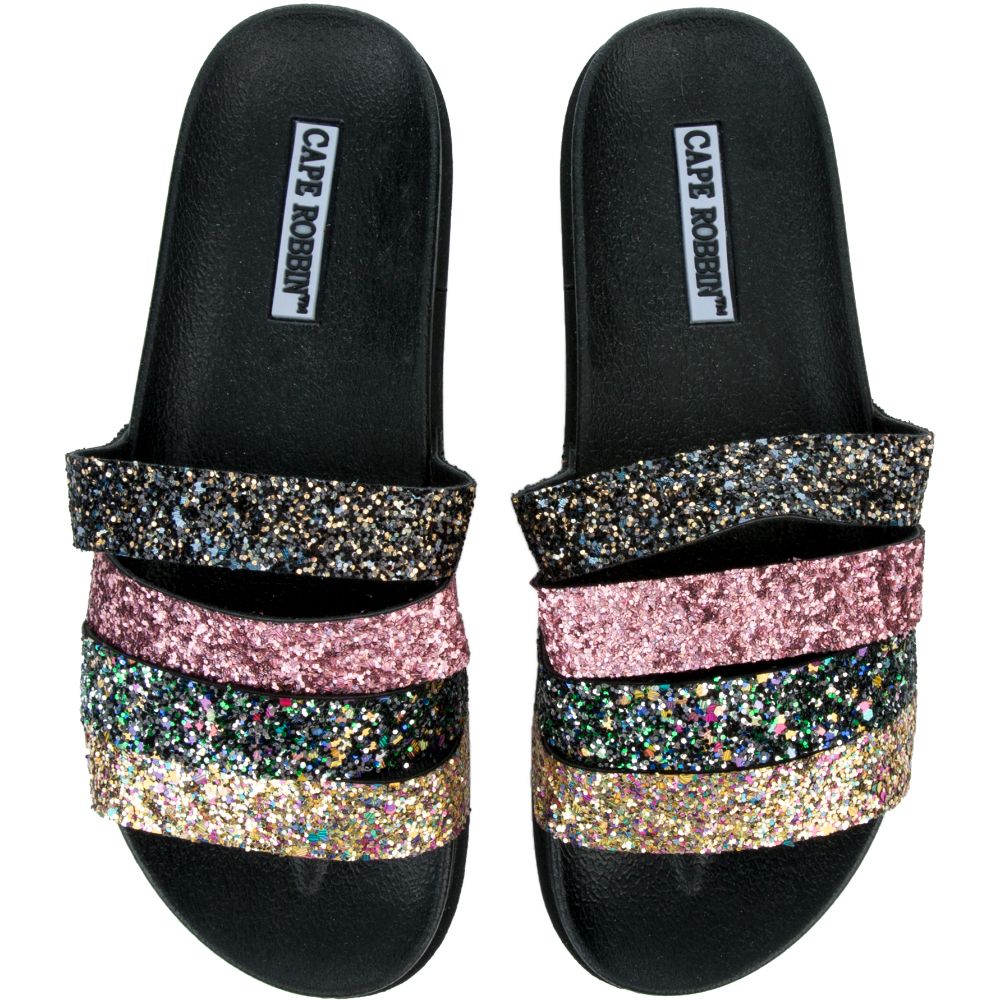 Cape robbin glitter discount slides