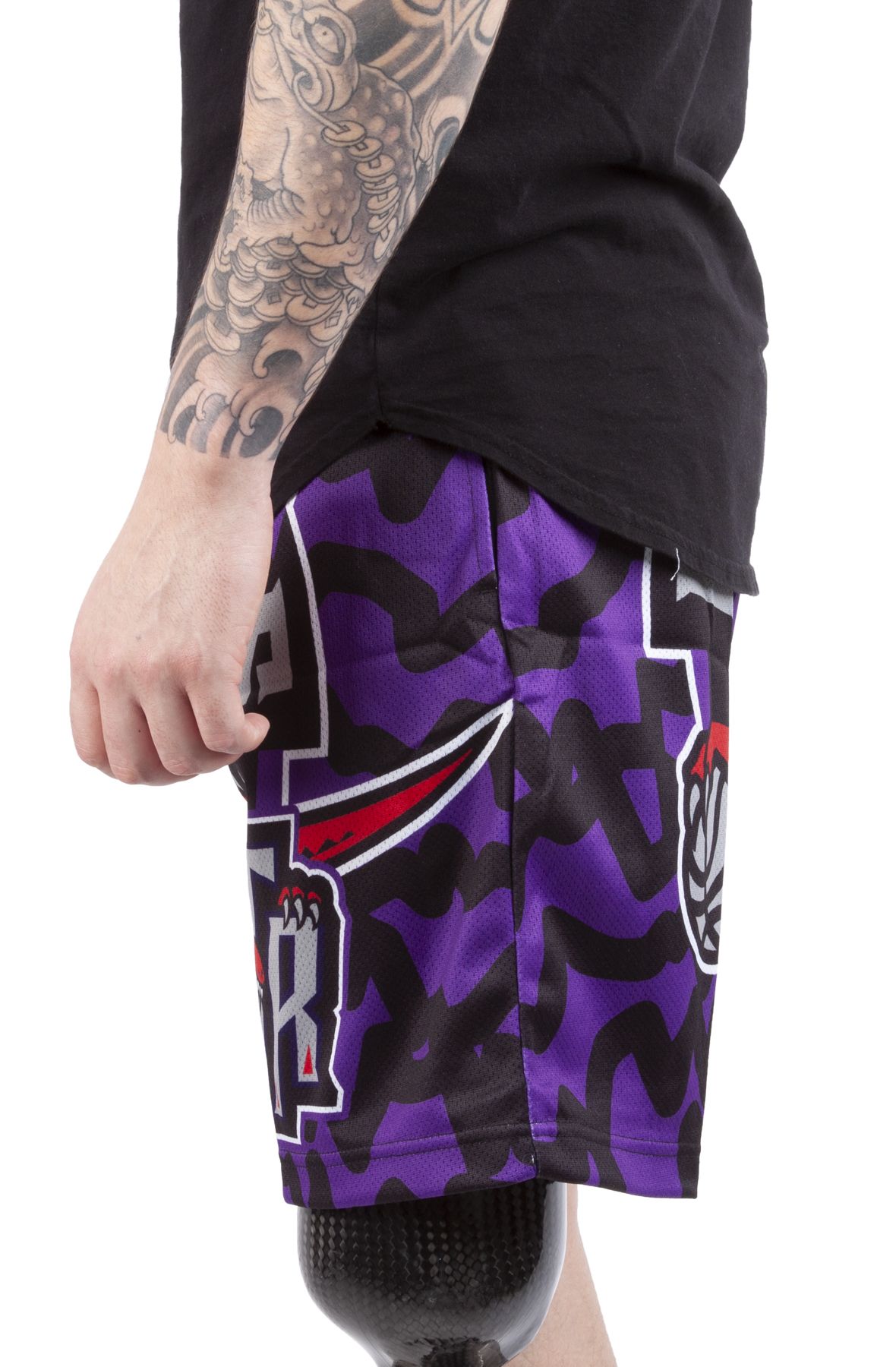 Basketball Shorts Mitchell & Ness NBA Jumbotron Mesh Shorts Raptors black / white / purple / red - L