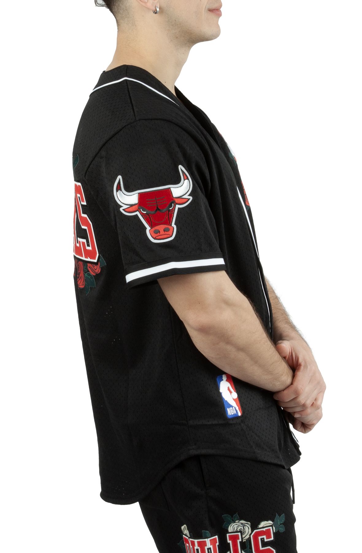 New Era - Chicago Bulls NBA Baseball Jersey T-Shirt - Black