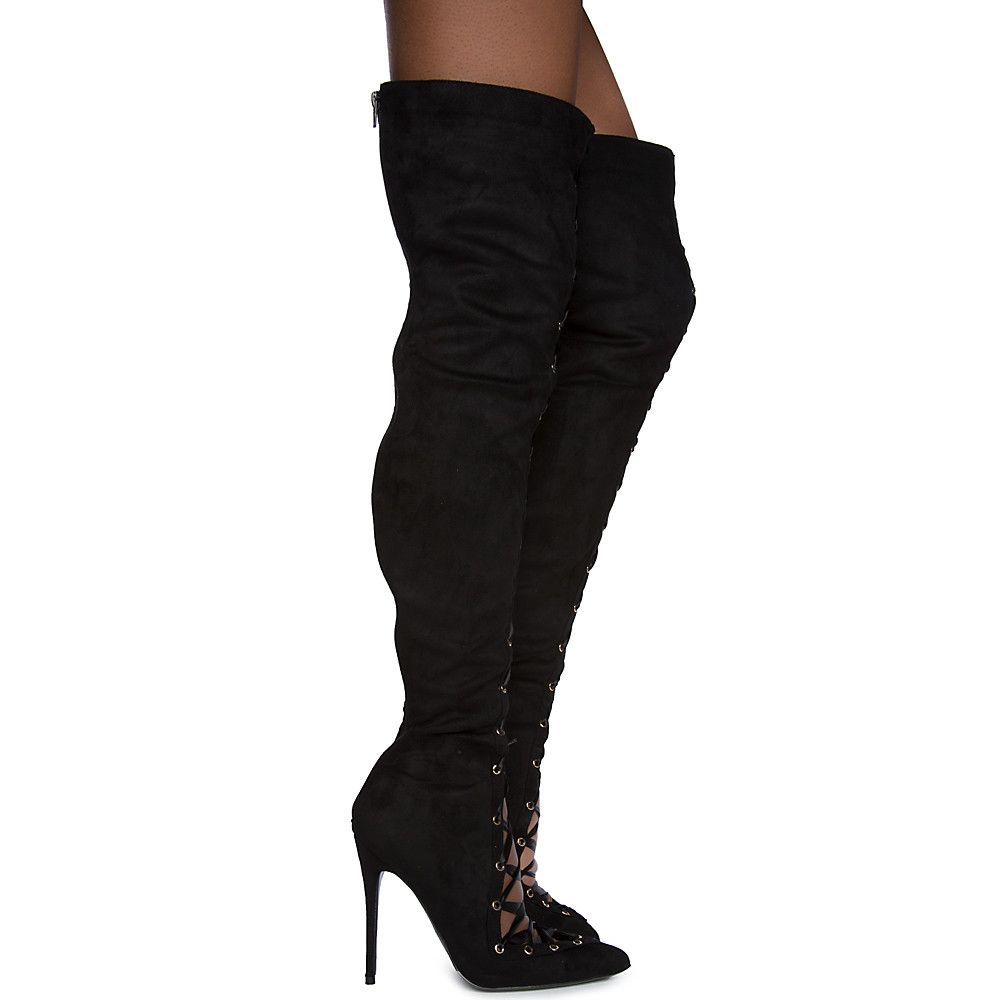 SHIEKH Jolly-6-S Over The Knee Boot JOLLY-6-S/BLACK - Shiekh