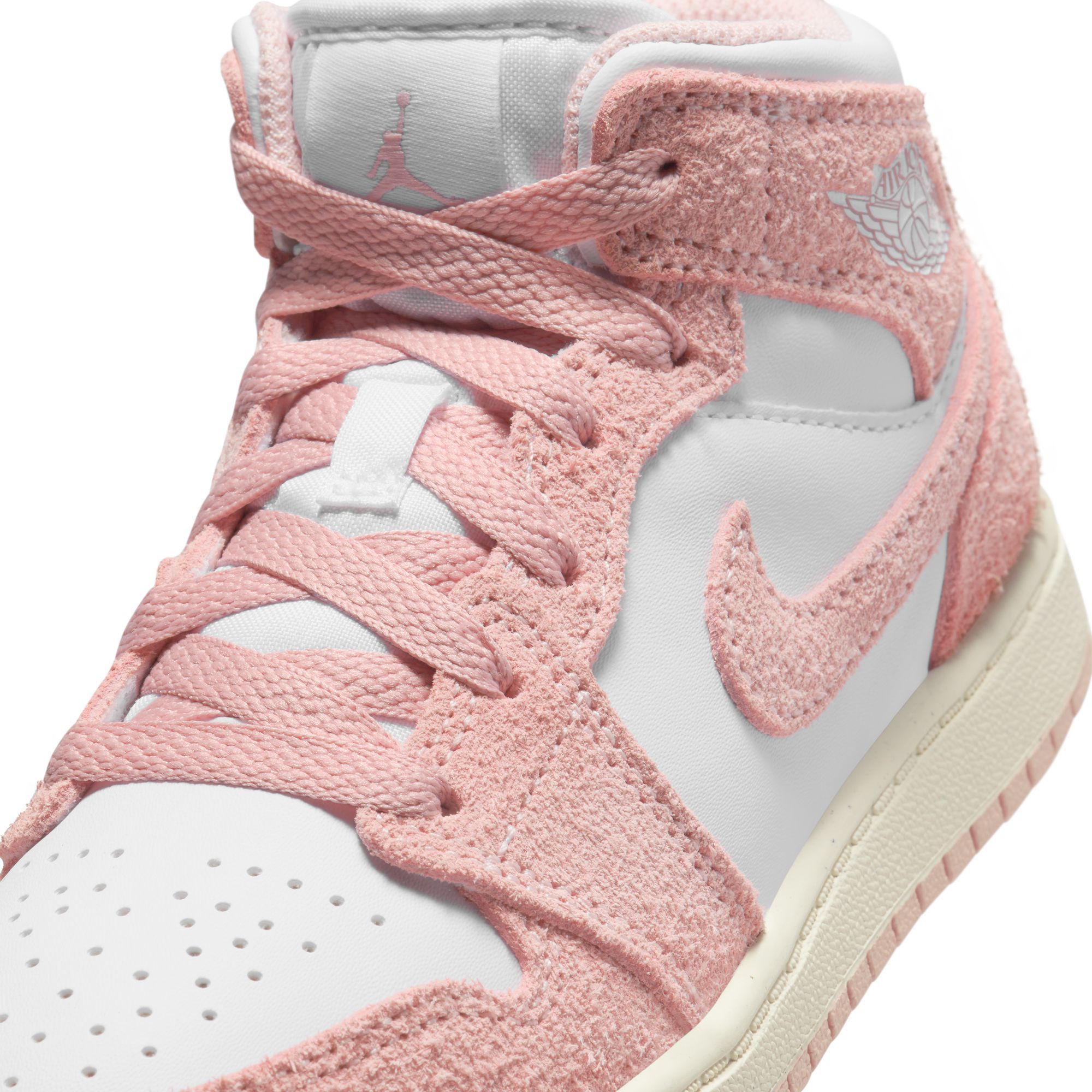 NIKE Jordan ジョーダン スニーカーブーツ Sail/Legend Pink Nike Air Jordan 1 Mid SE White Sail Legend Pink - Size 7Y