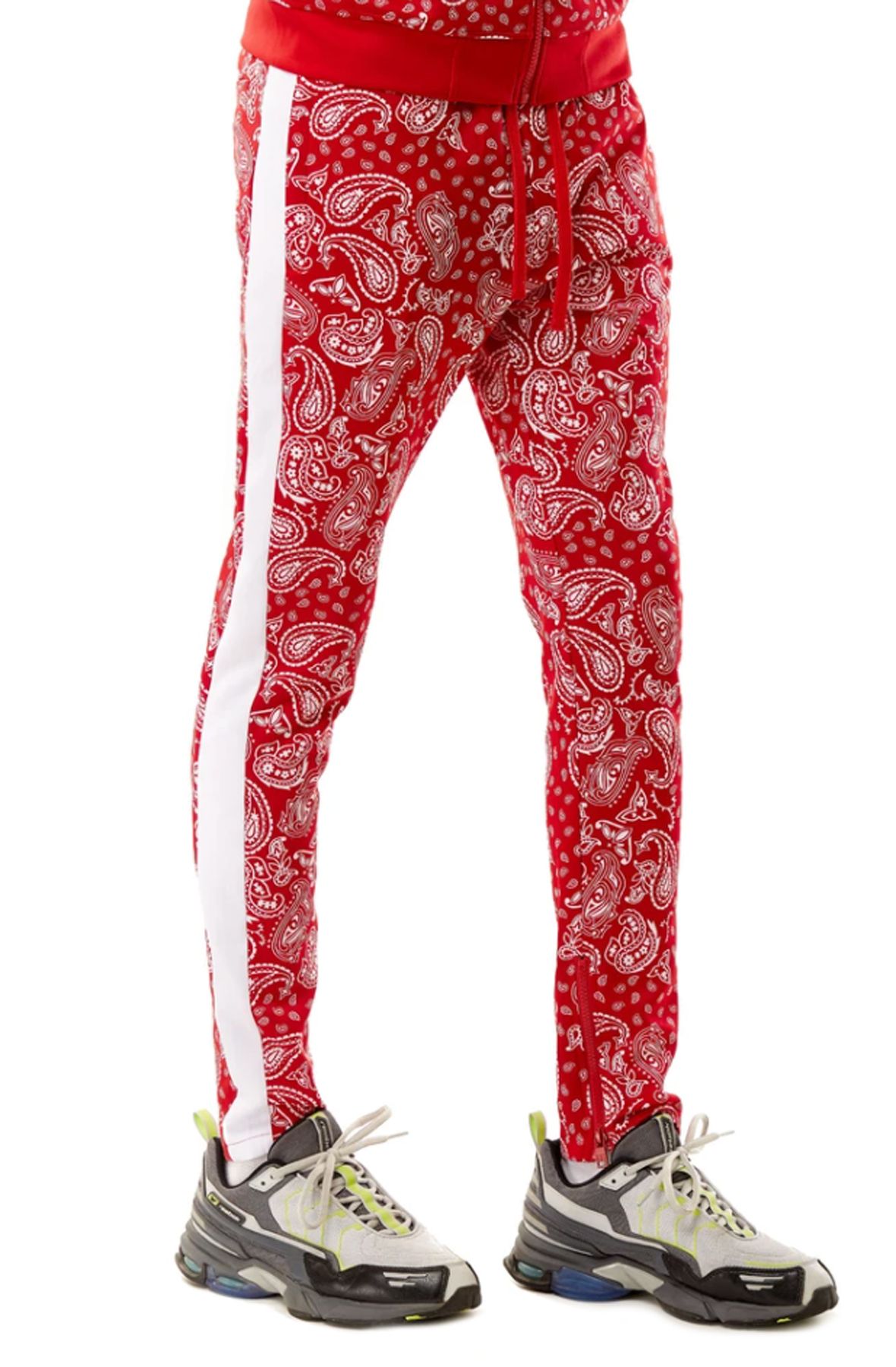 REBEL MINDS Paisley Track Pants 1A2-413RED - Shiekh