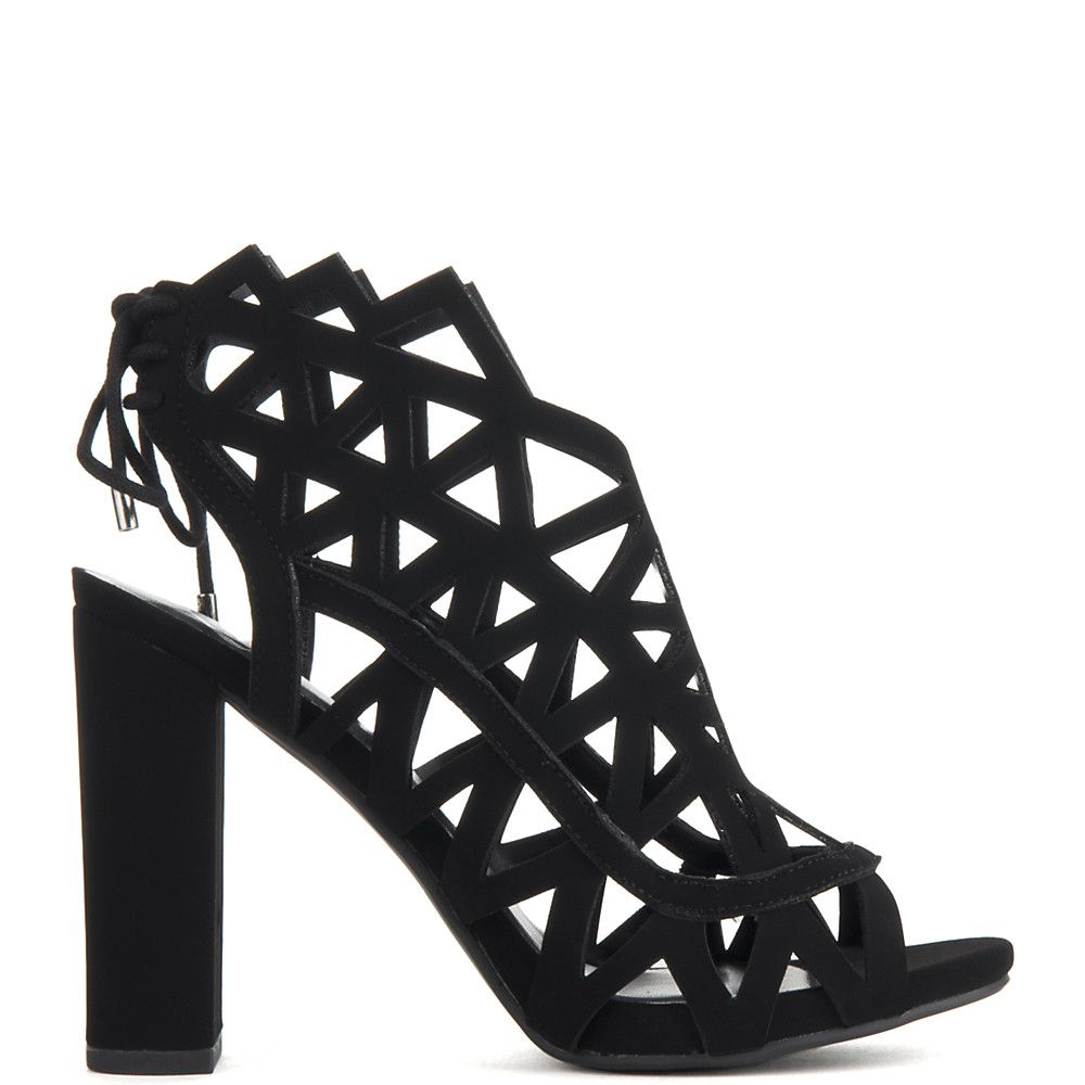 platform lace up sandals black