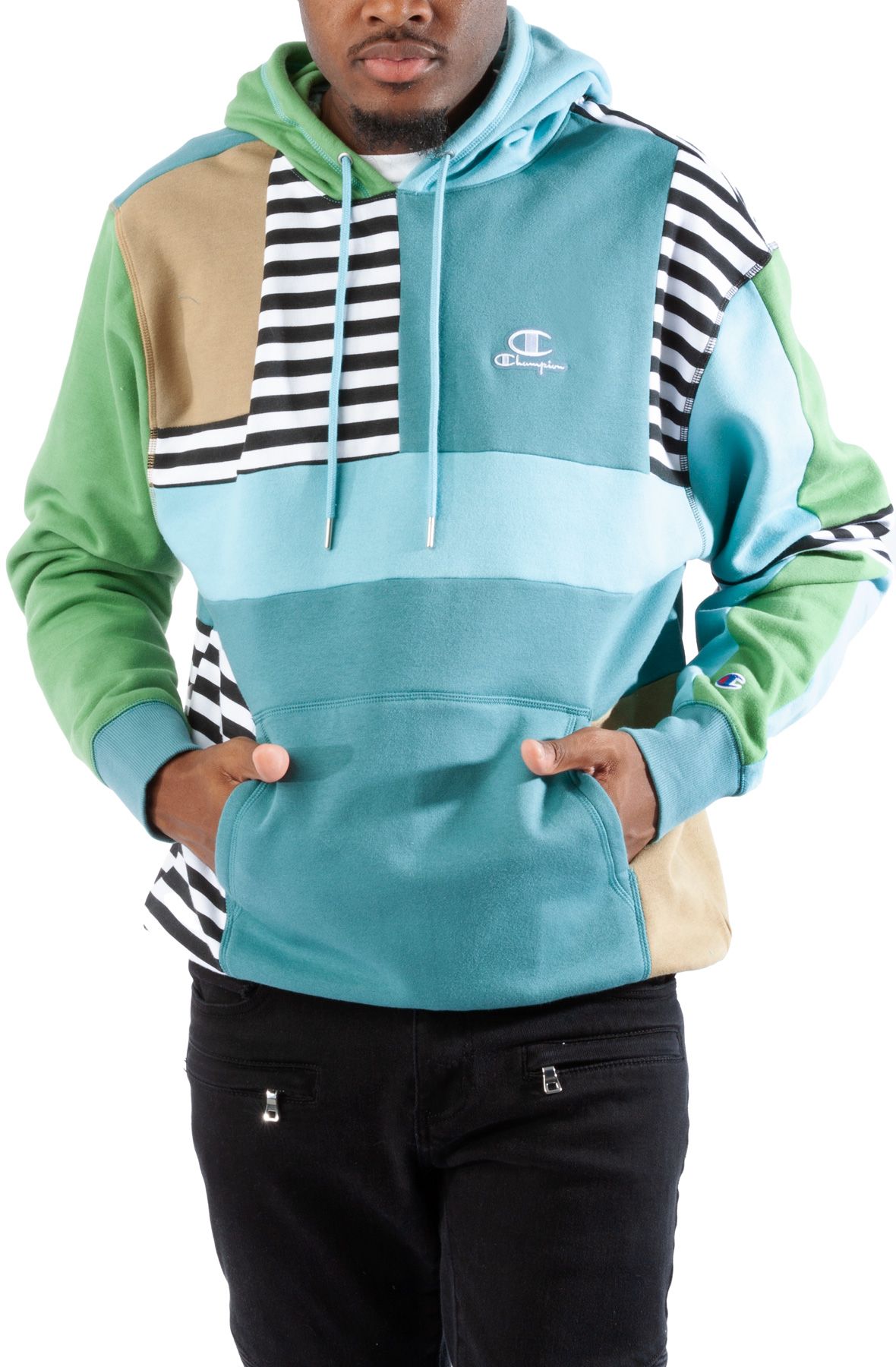 Champion colorblock new arrivals hoodie green