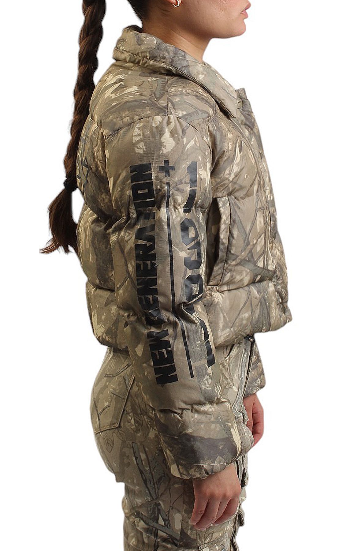 SMOKE RISE Patched Puffer Jacket AJ24981-CAMO - Shiekh