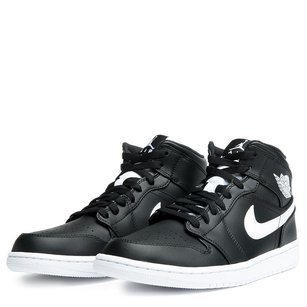 air jordan mid white black